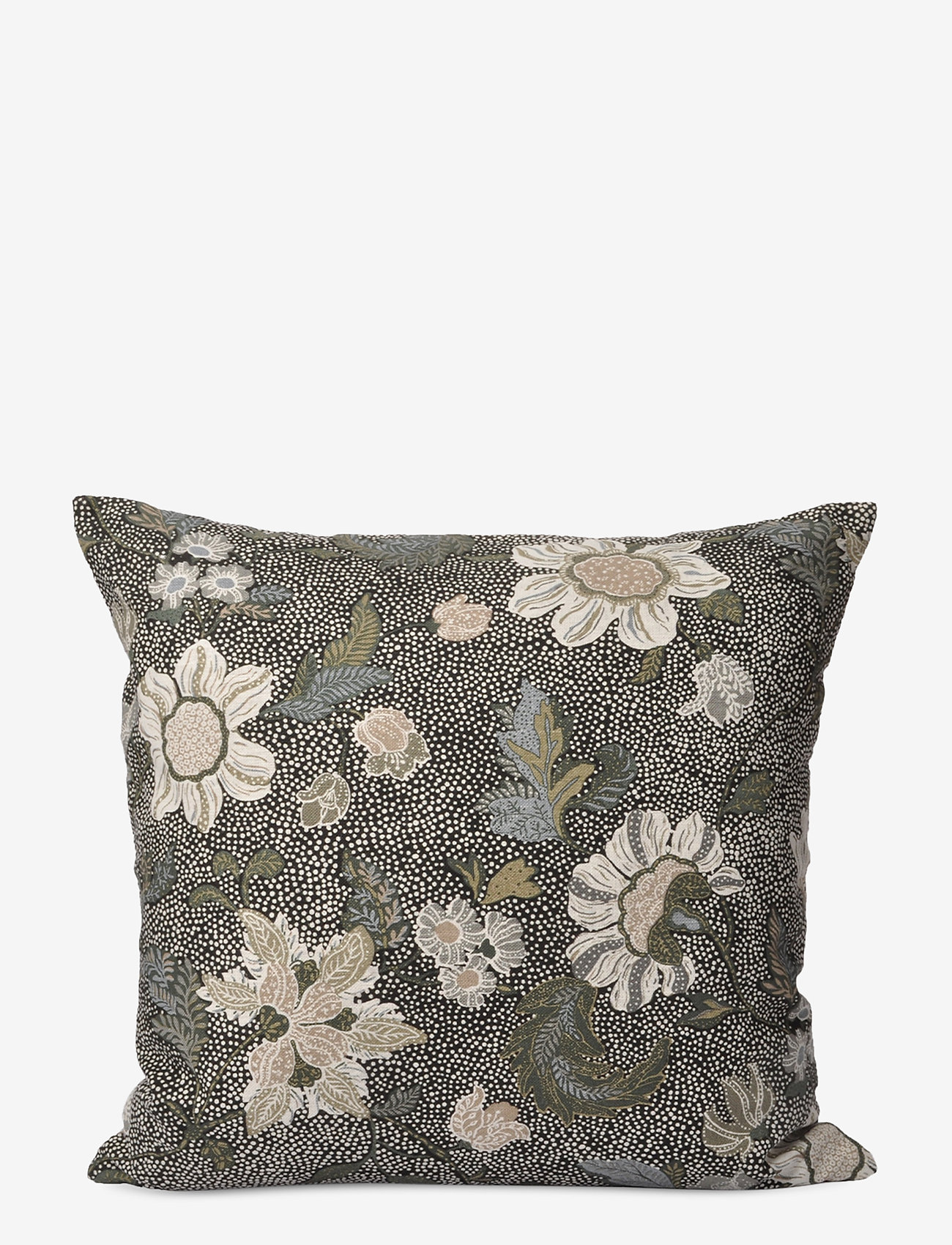 Ceannis - Cushion Cover Flower Linen, 50x50cm - köp efter pris - black - 0