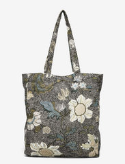 Ceannis - New Shopper Flower Linen - tote bags - black - 1