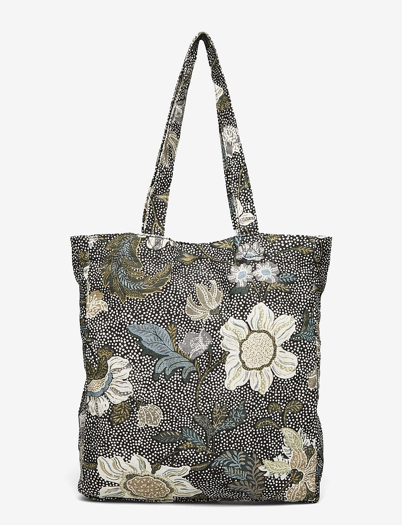 Ceannis - New Shopper Flower Linen - tote bags - black - 2