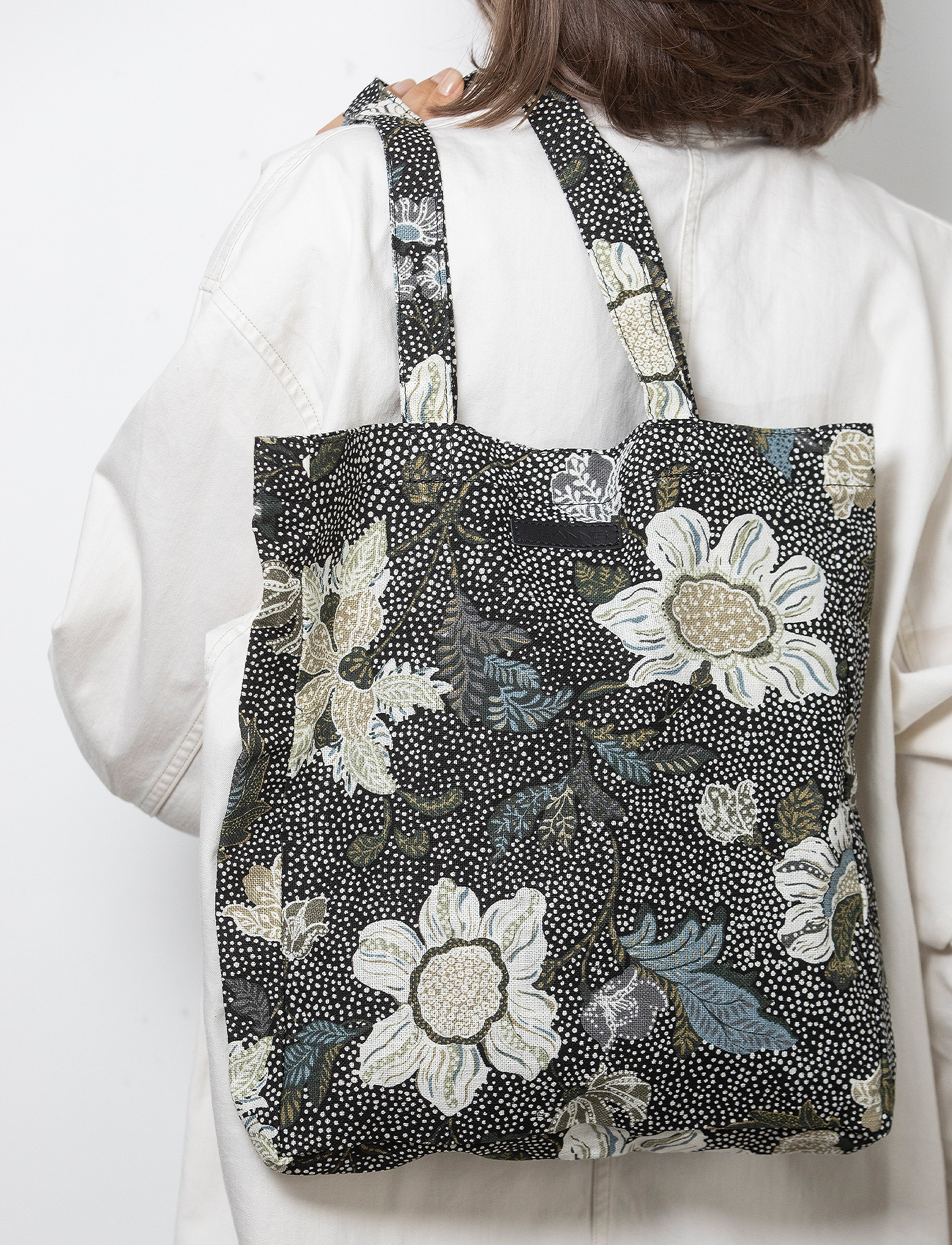 Ceannis New Shopper Flower Linen, 35X6X30 cm, Bags, Mehrfarbig/gemustert - Totes, Frauen