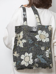 Ceannis - New Shopper Flower Linen - tote bags - black - 4