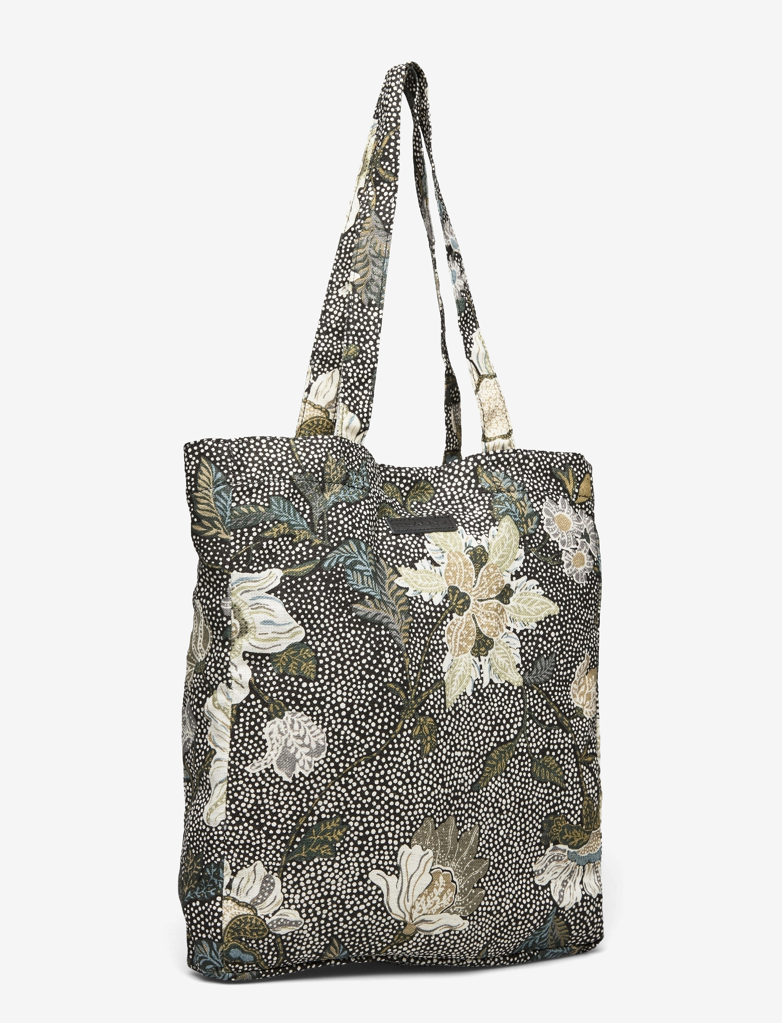 Ceannis - New Shopper Flower Linen - laveste priser - black - 3