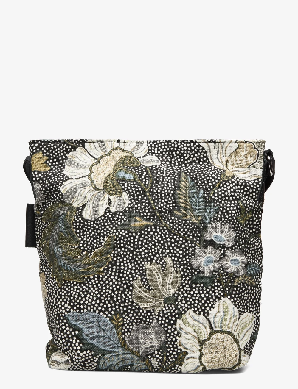 Ceannis - Small Shoulder Bag Flower Linen - særlige begivenheder - black - 2