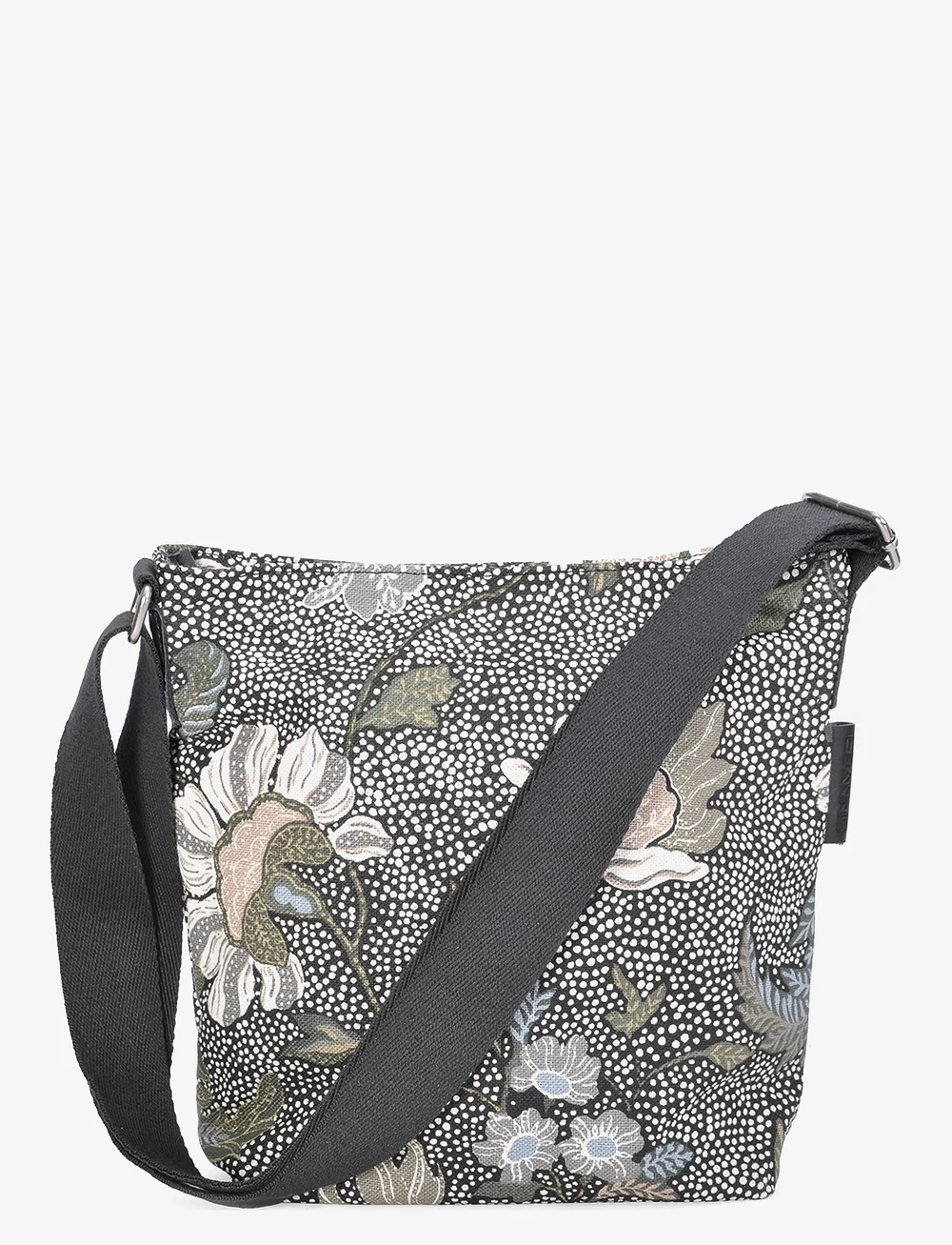 Ceannis - Small Shoulder Bag Flower Linen - særlige begivenheder - black - 4