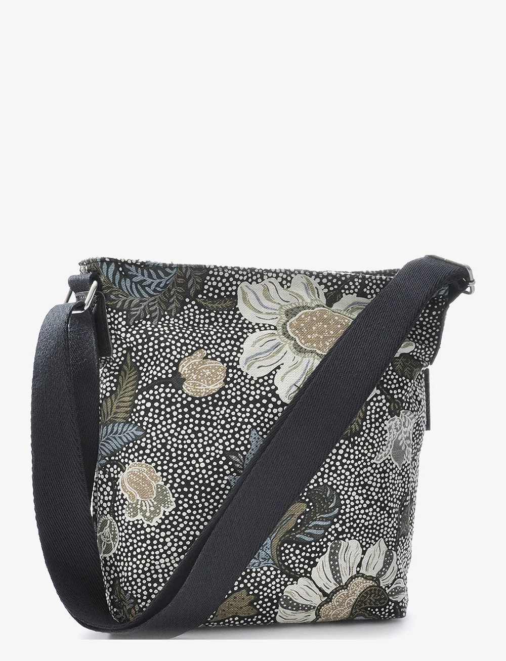 Ceannis - Small Shoulder Bag Flower Linen - særlige begivenheder - black - 5