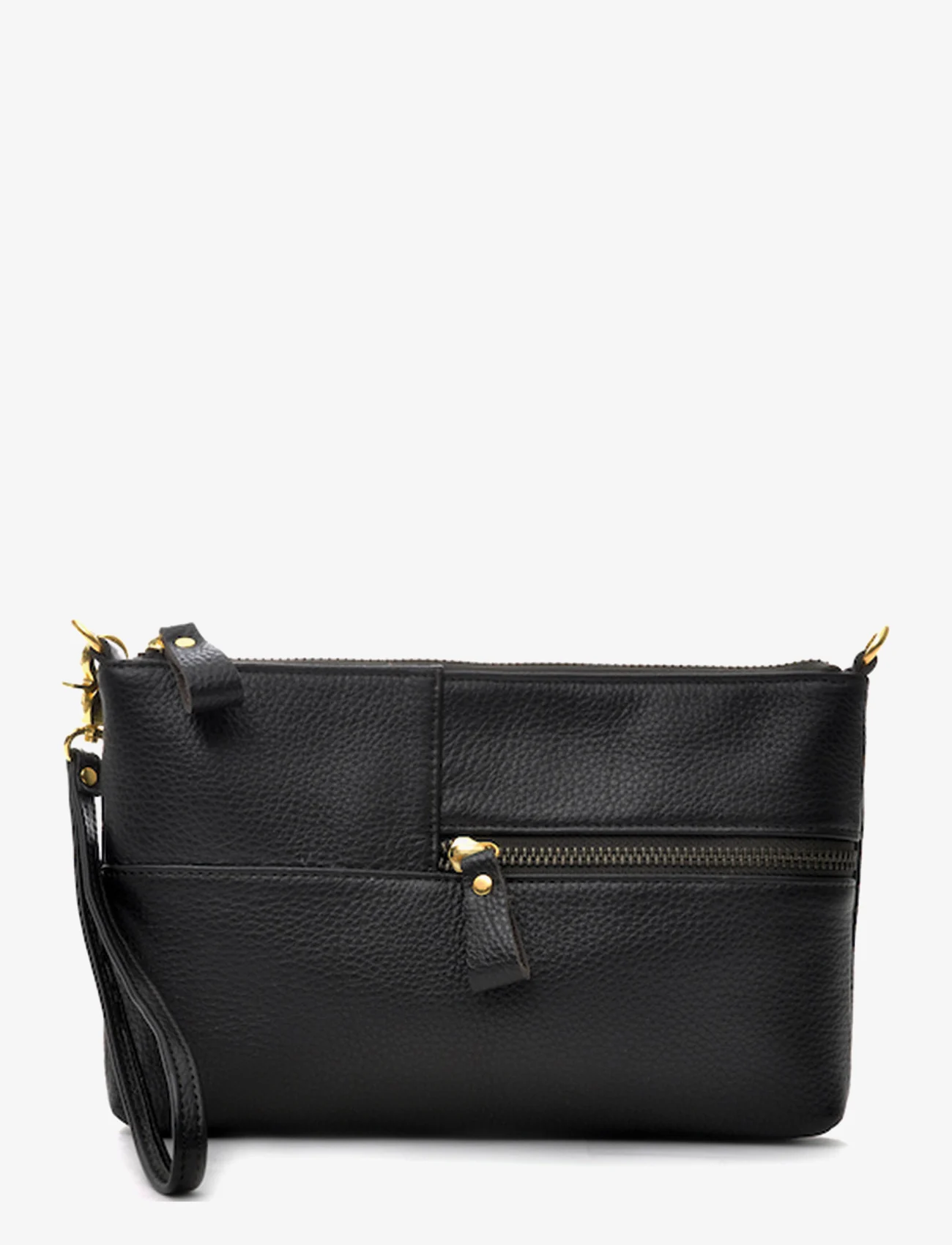 Ceannis - Envelope Bag Black Grained Leather (Gold hard ware) - birthday gifts - black - 1