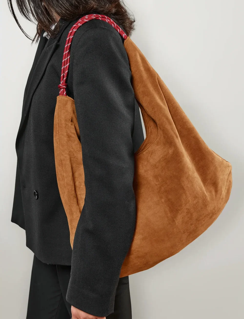 Ceannis - Fake Suede tote bag - tote-stiilis kotid - black - 0