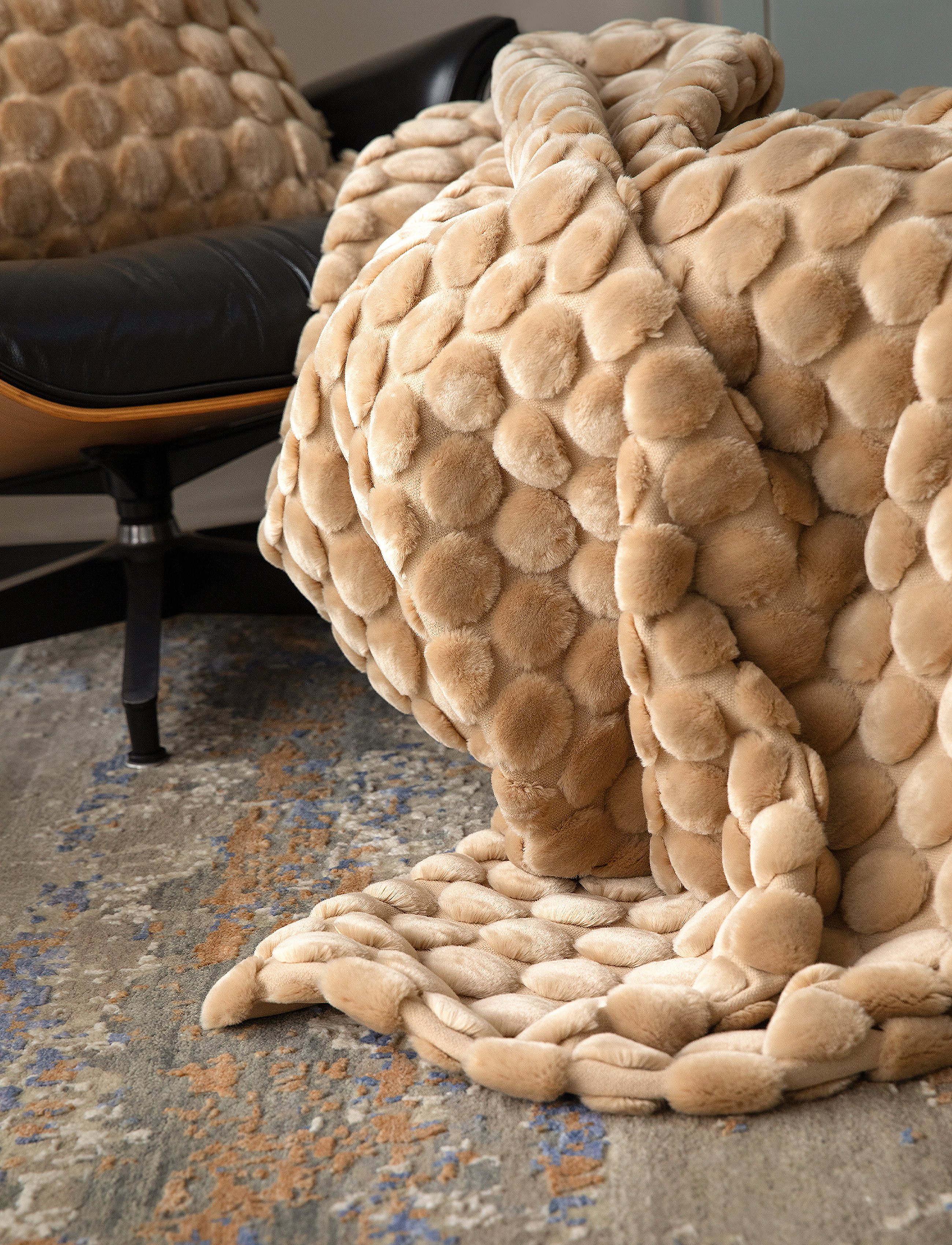 Ceannis - Egg Throw 130x170cm - huovat & viltit - beige - 3