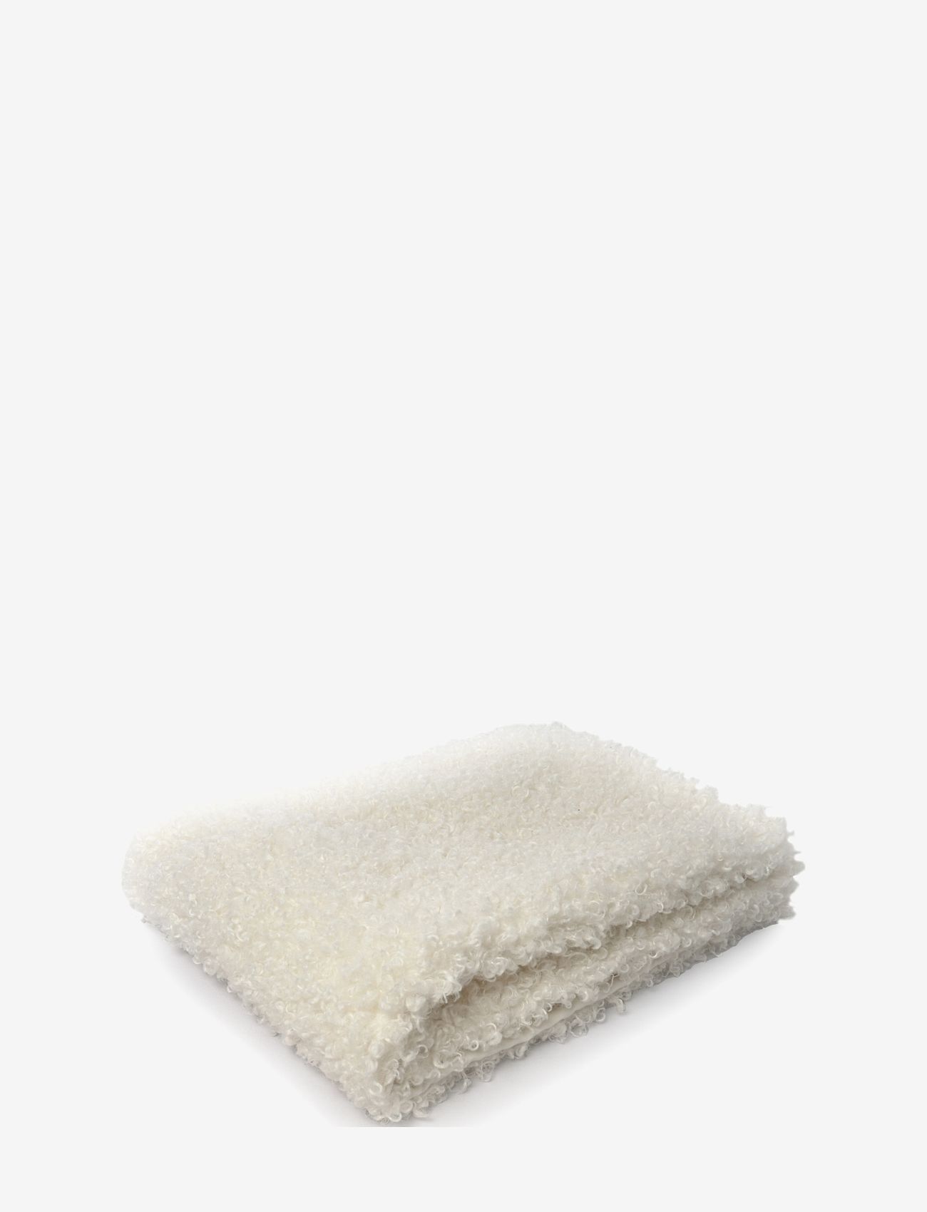 Ceannis - Thorw White Curly Lamb Fake Fur 130x170cm - blankets & throws - white - 0
