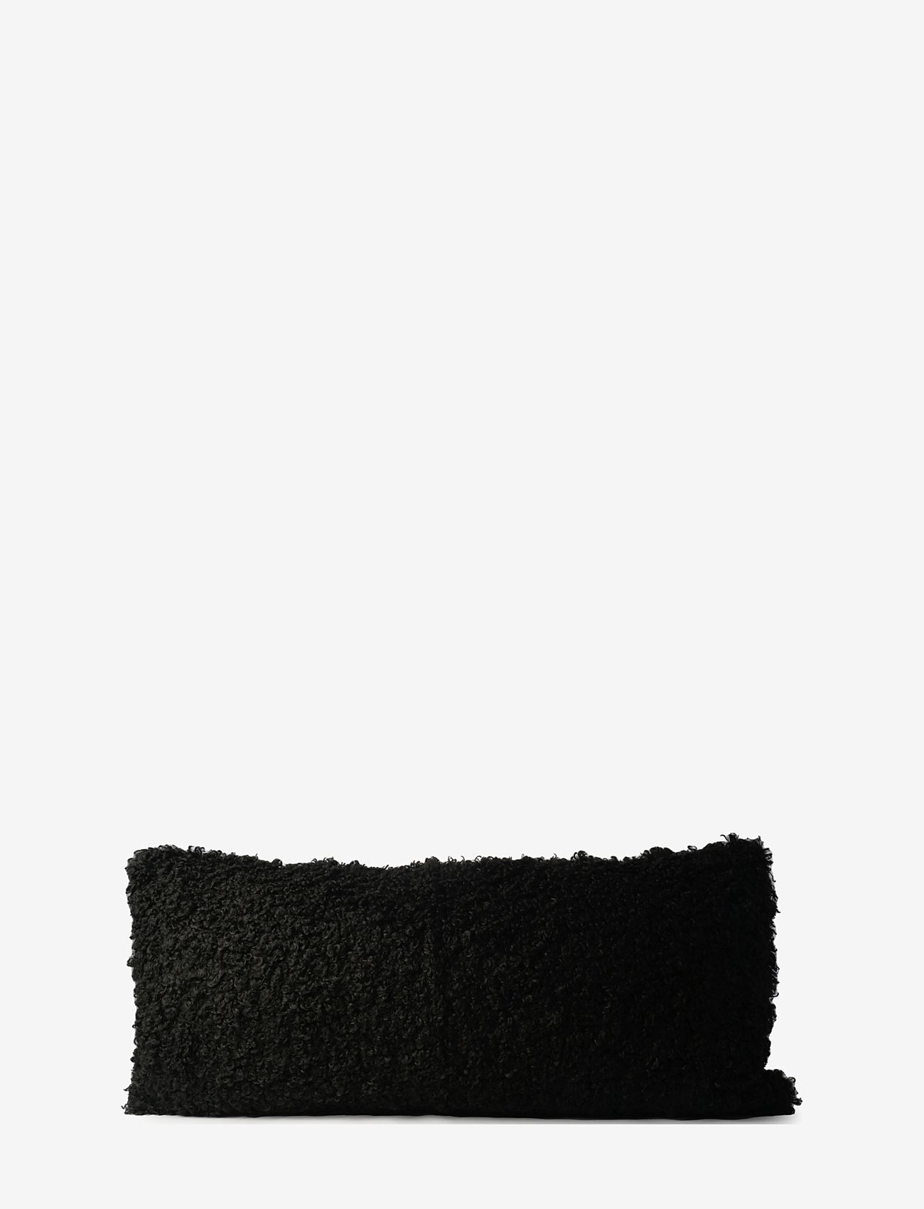 Ceannis - Curly Lamb Fake Fur 40x90cm - cushion covers - black - 0