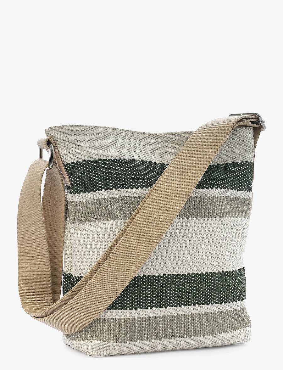 Ceannis - Small Shoulder Bag Green Striped - green - 1