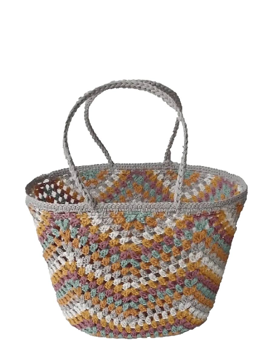 Ceannis - Basket Picnic Crochet - beach bags - pastel - 1