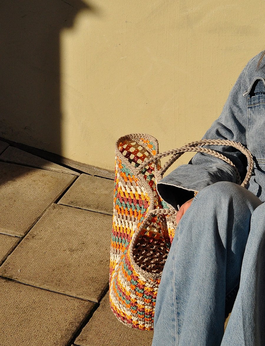 Ceannis - Basket Picnic Crochet - beach bags - pastel - 2