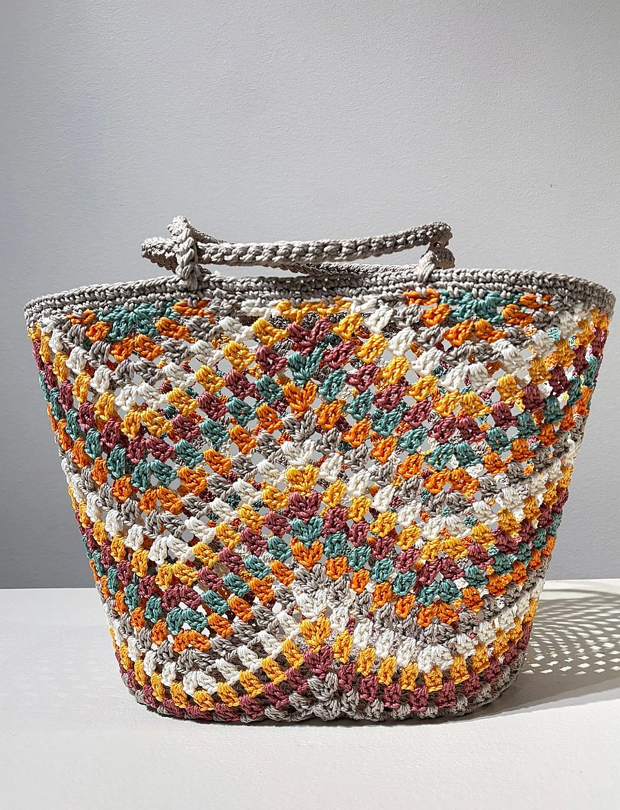 Ceannis - Basket Picnic Crochet - beach bags - pastel - 3