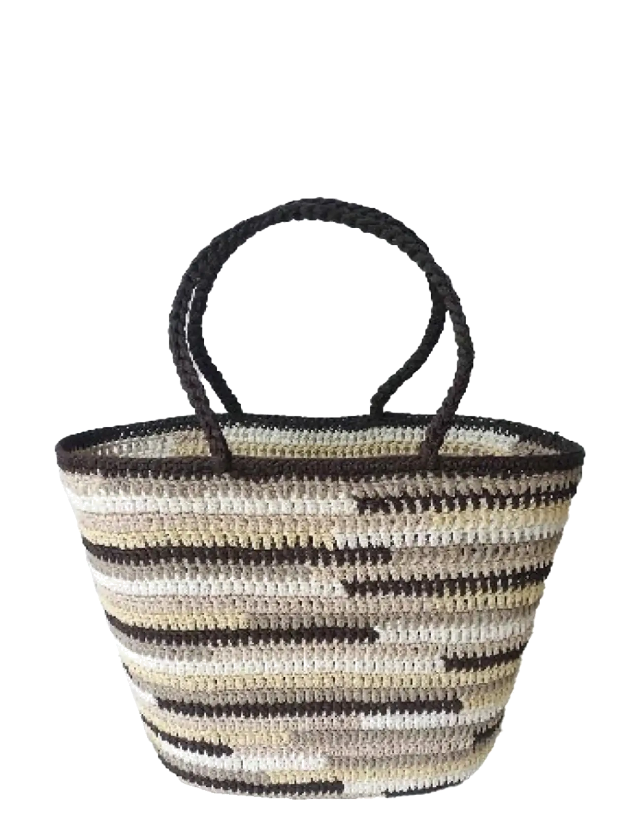 Ceannis Basket Zebra Crochet - Bags - BROWN / brown