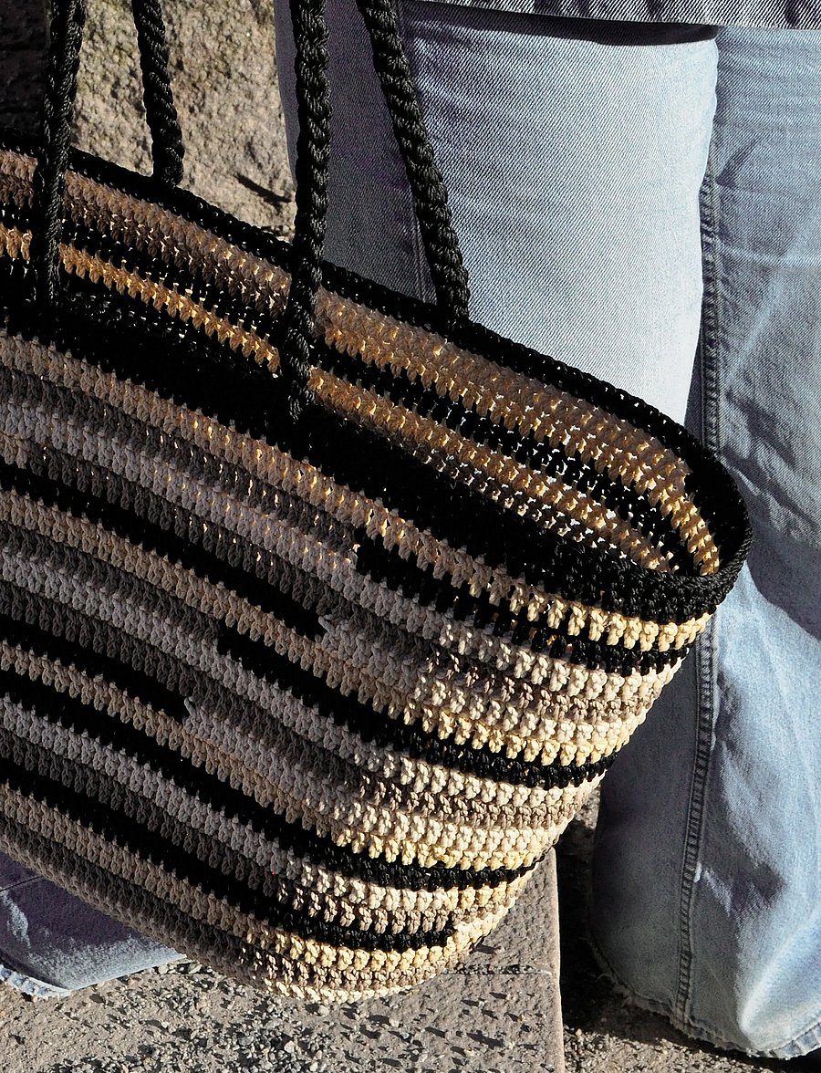 Ceannis - Basket Zebra Crochet - strandtaschen - brown - 2