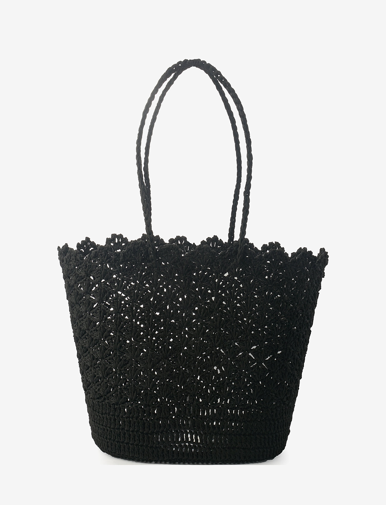 Ceannis - Round Star Crochet Basket - black - 0