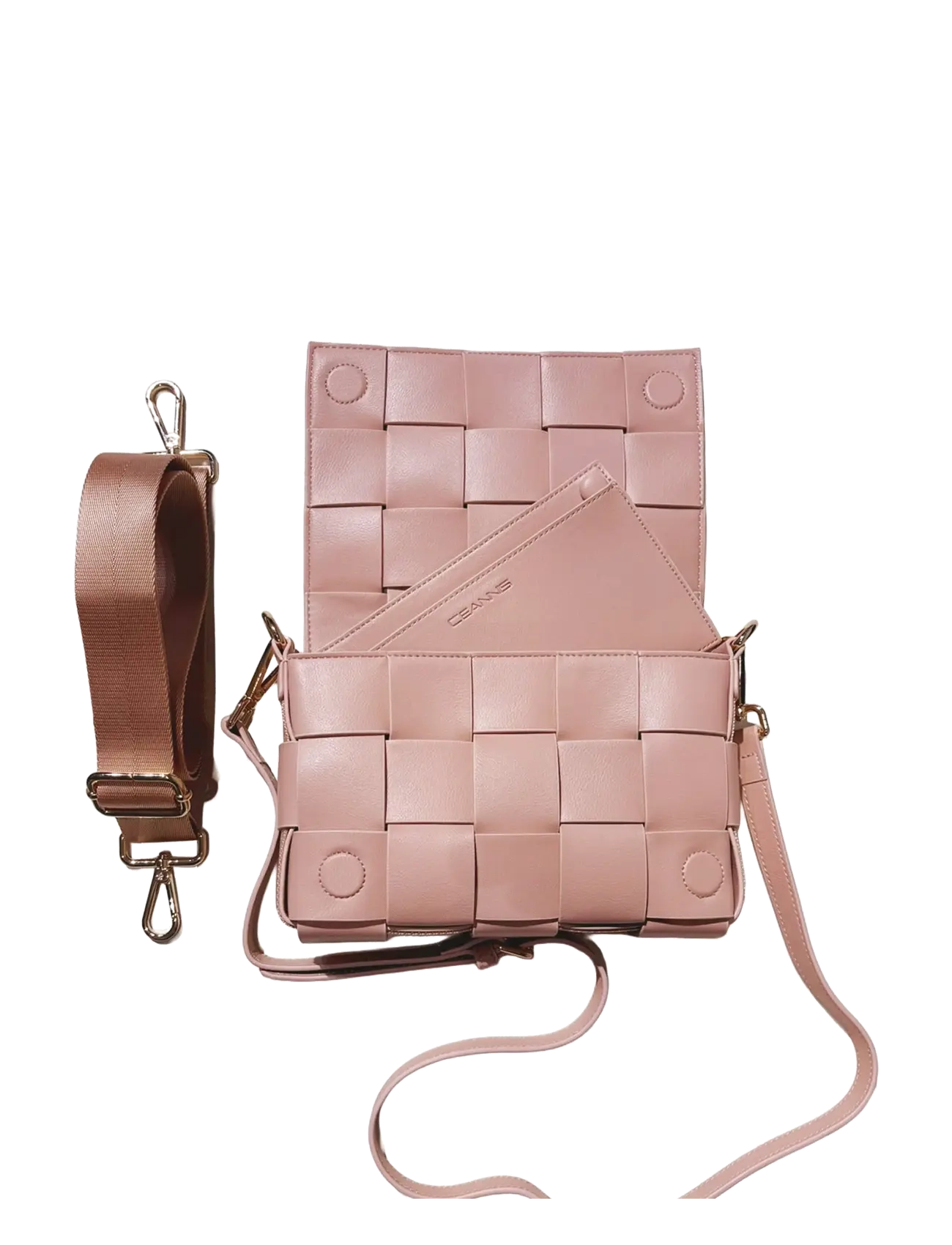 Ceannis - Small Bag Braided Strap - festkläder till outletpriser - dusty pink - 1