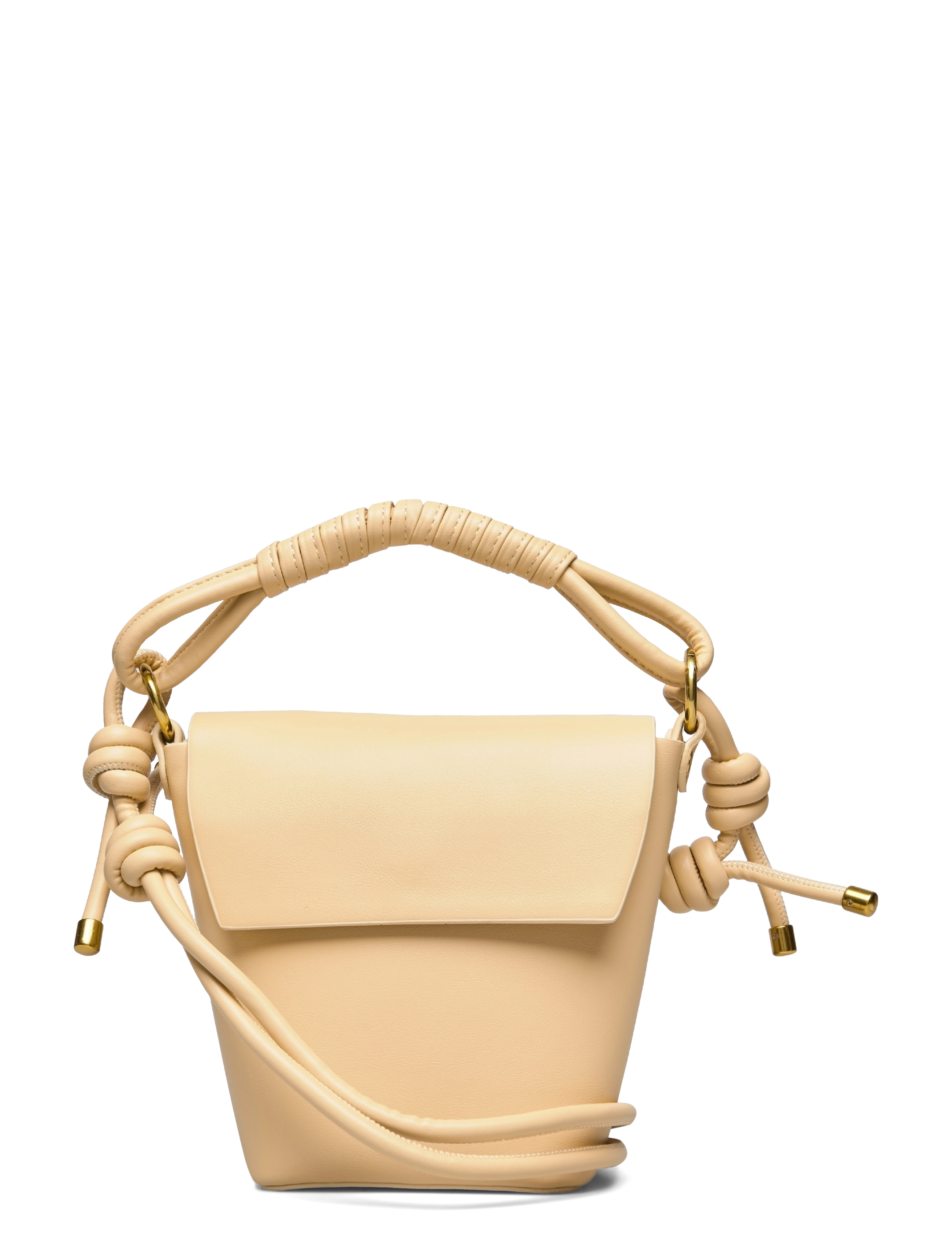 Ceannis - Knotted PU Flap Bag - yellow - 0