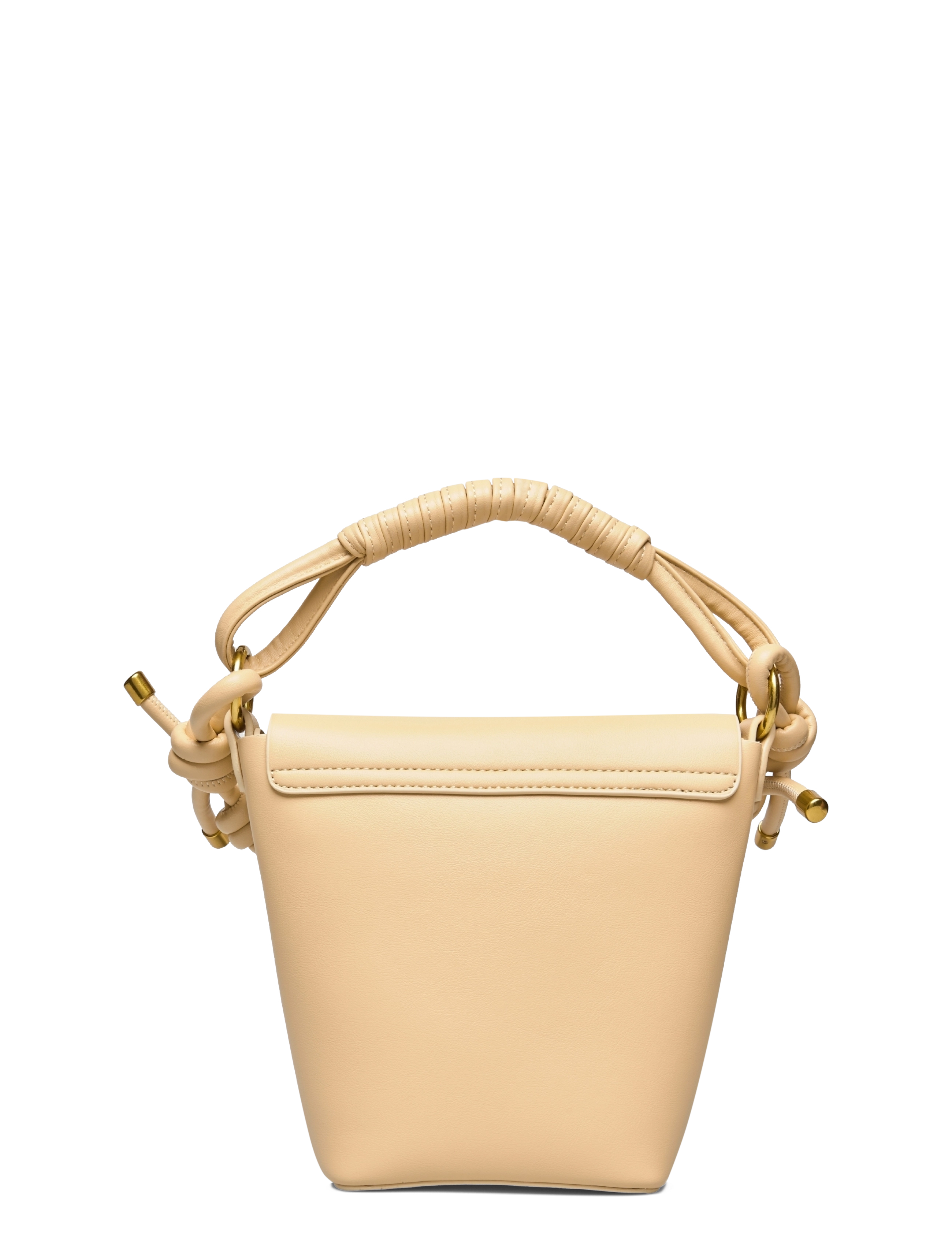 Ceannis - Knotted PU Flap Bag - yellow - 1