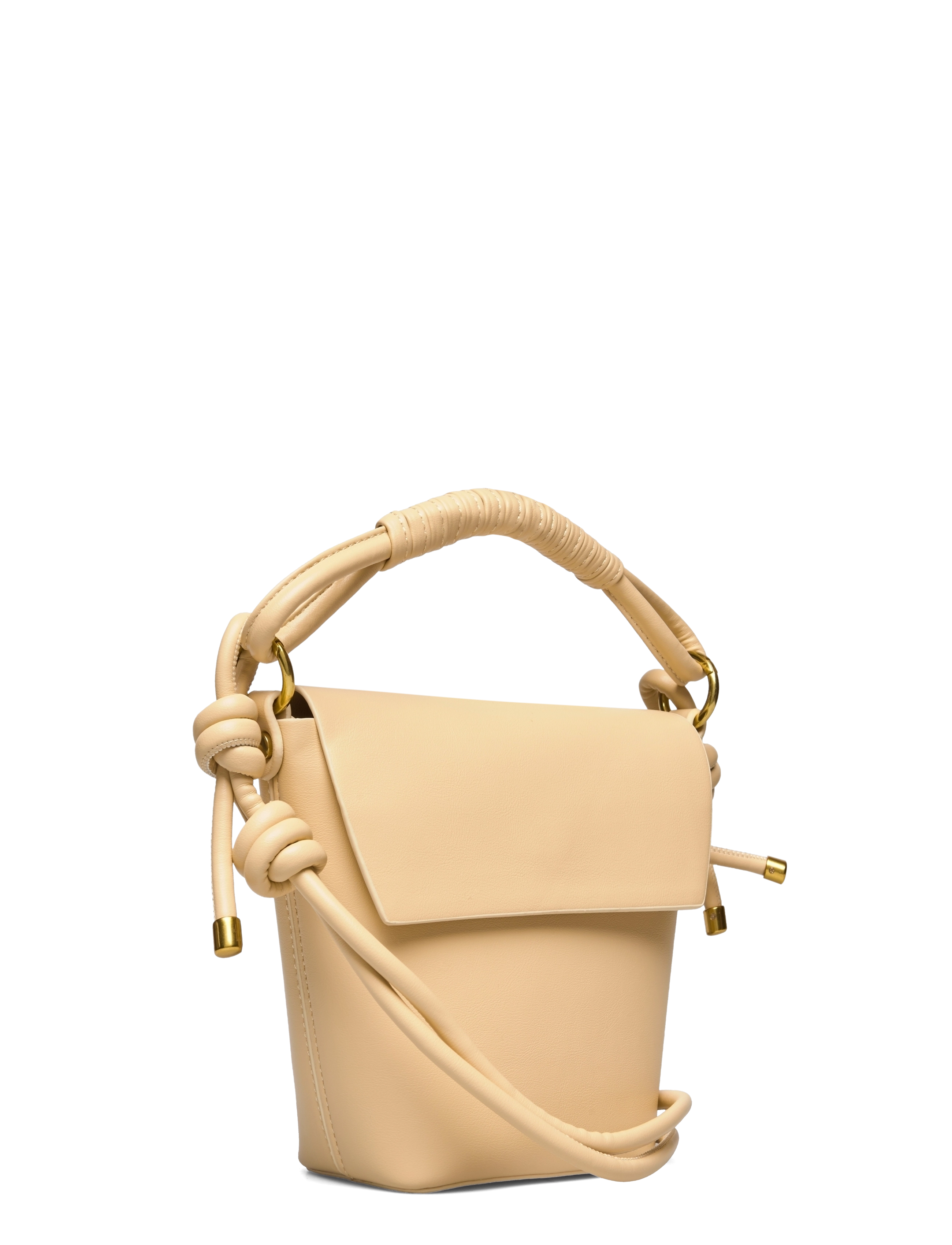Ceannis - Knotted PU Flap Bag - yellow - 2