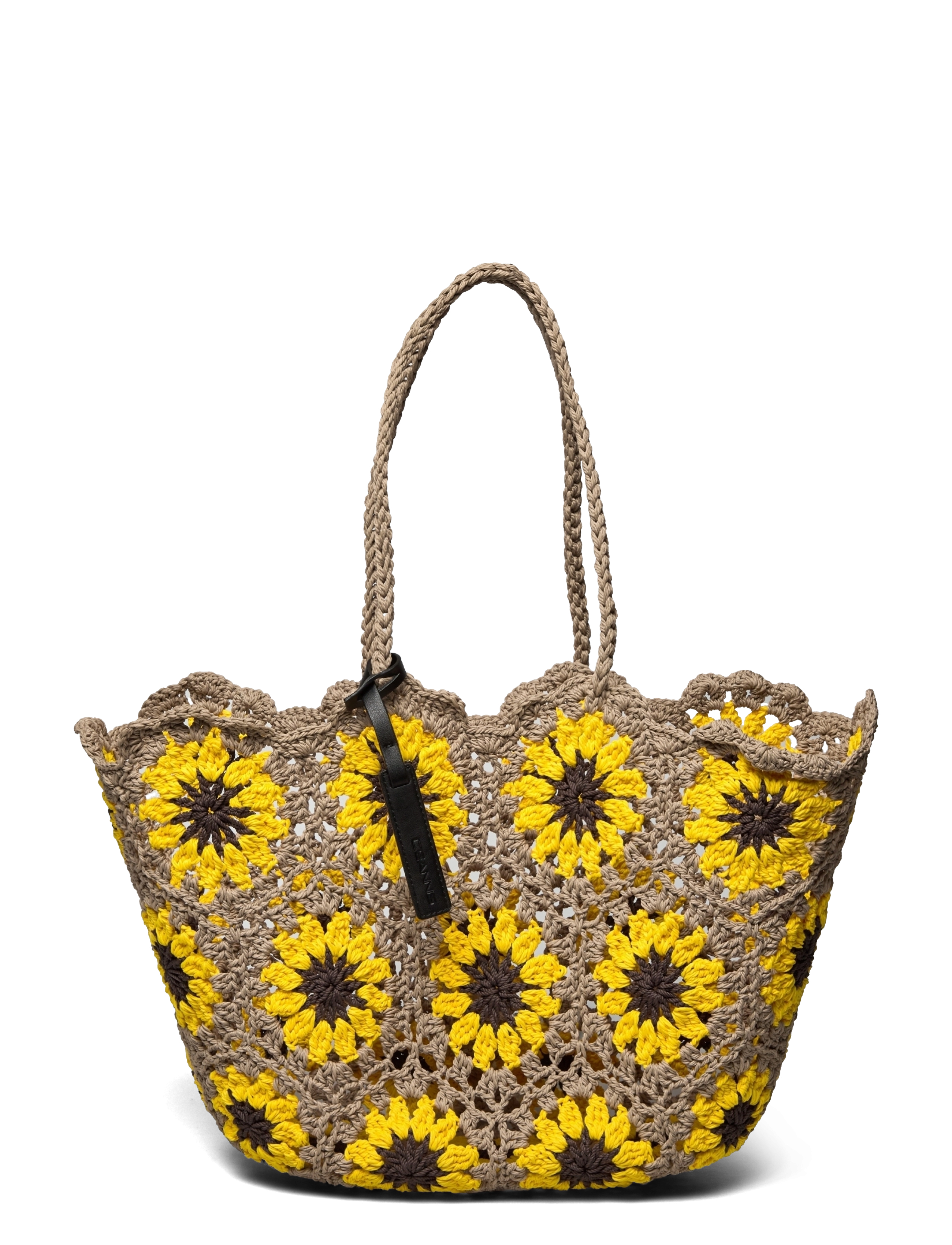 Ceannis - Basket Sunflower Crochet - tote bags - cream - 1