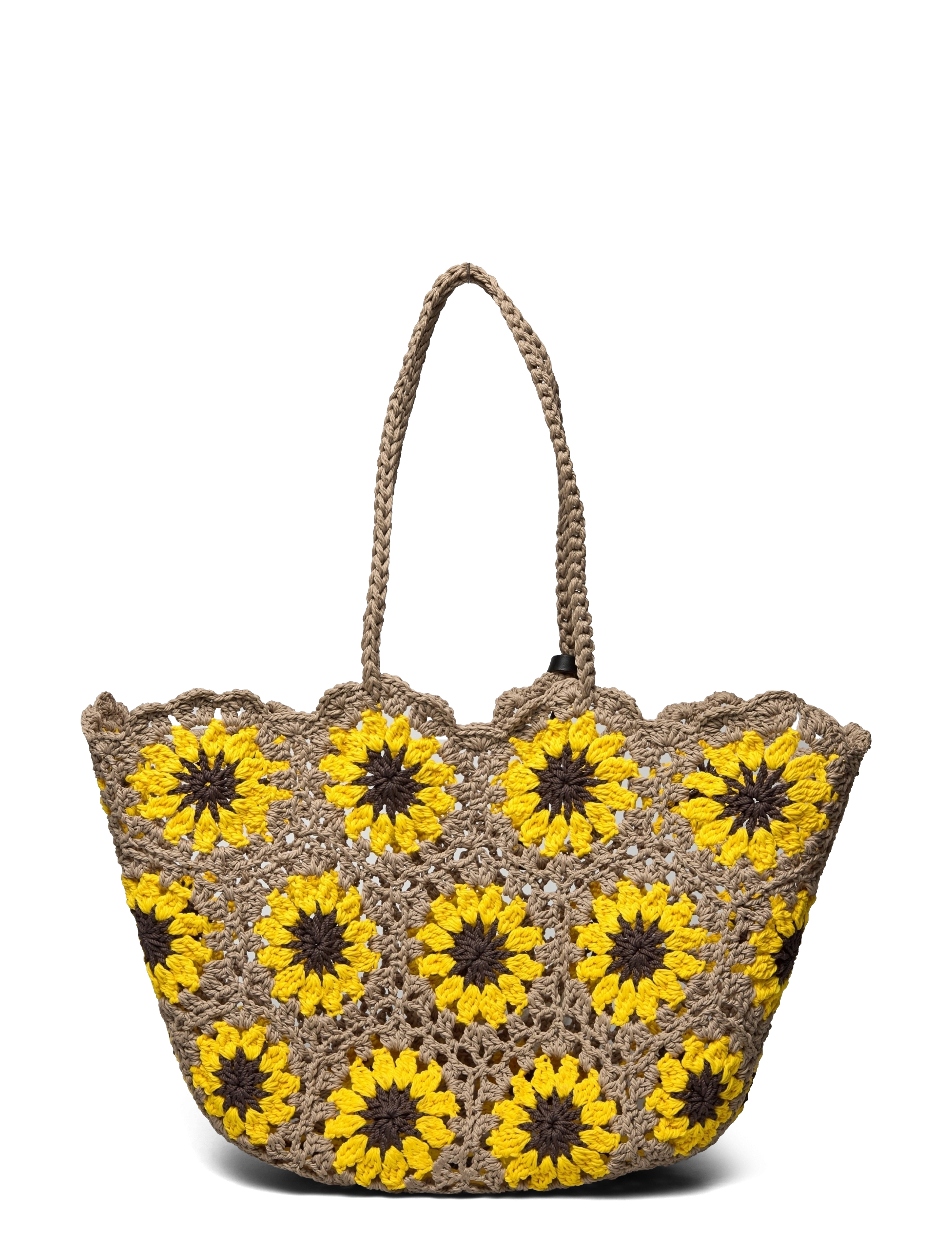 Ceannis - Basket Sunflower Crochet - tote bags - cream - 2
