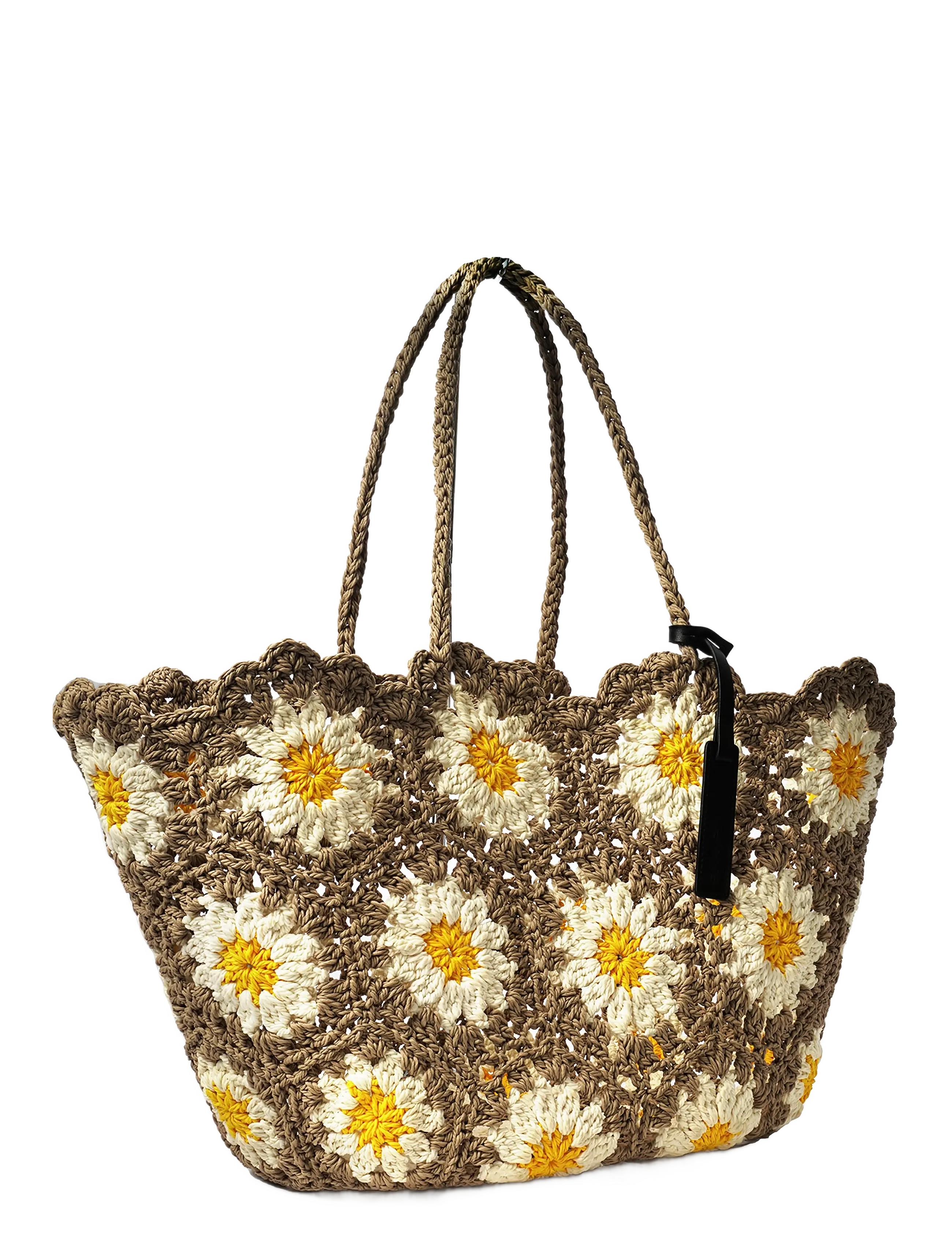 Ceannis - Calendula Crochet Basket Sand - paplūdimio krepšiai - sand - 2