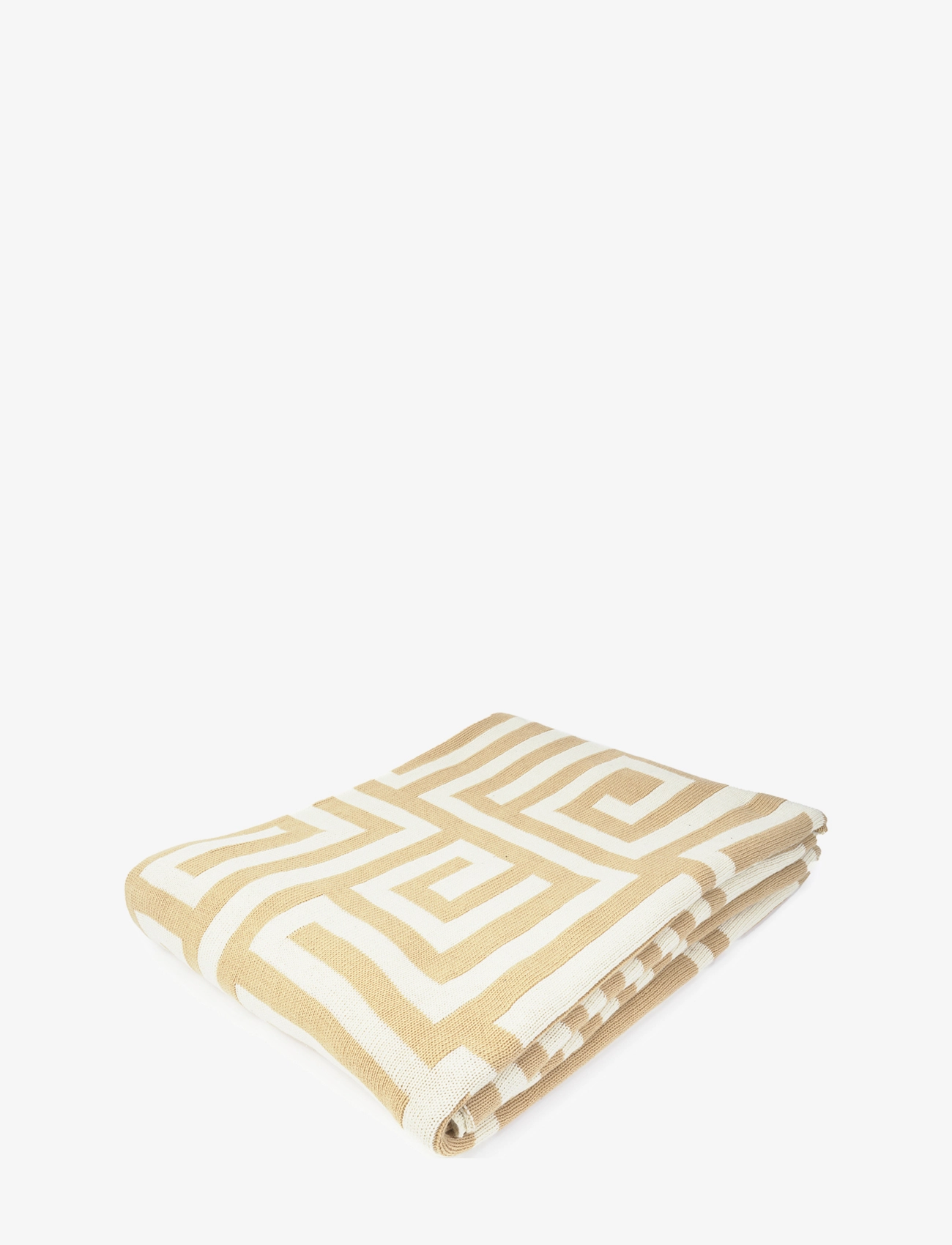Ceannis Knitted Throw 160X130Cm, 160X130 cm, Cushions & Blankets, Beige - Blankets Throws, Homeware