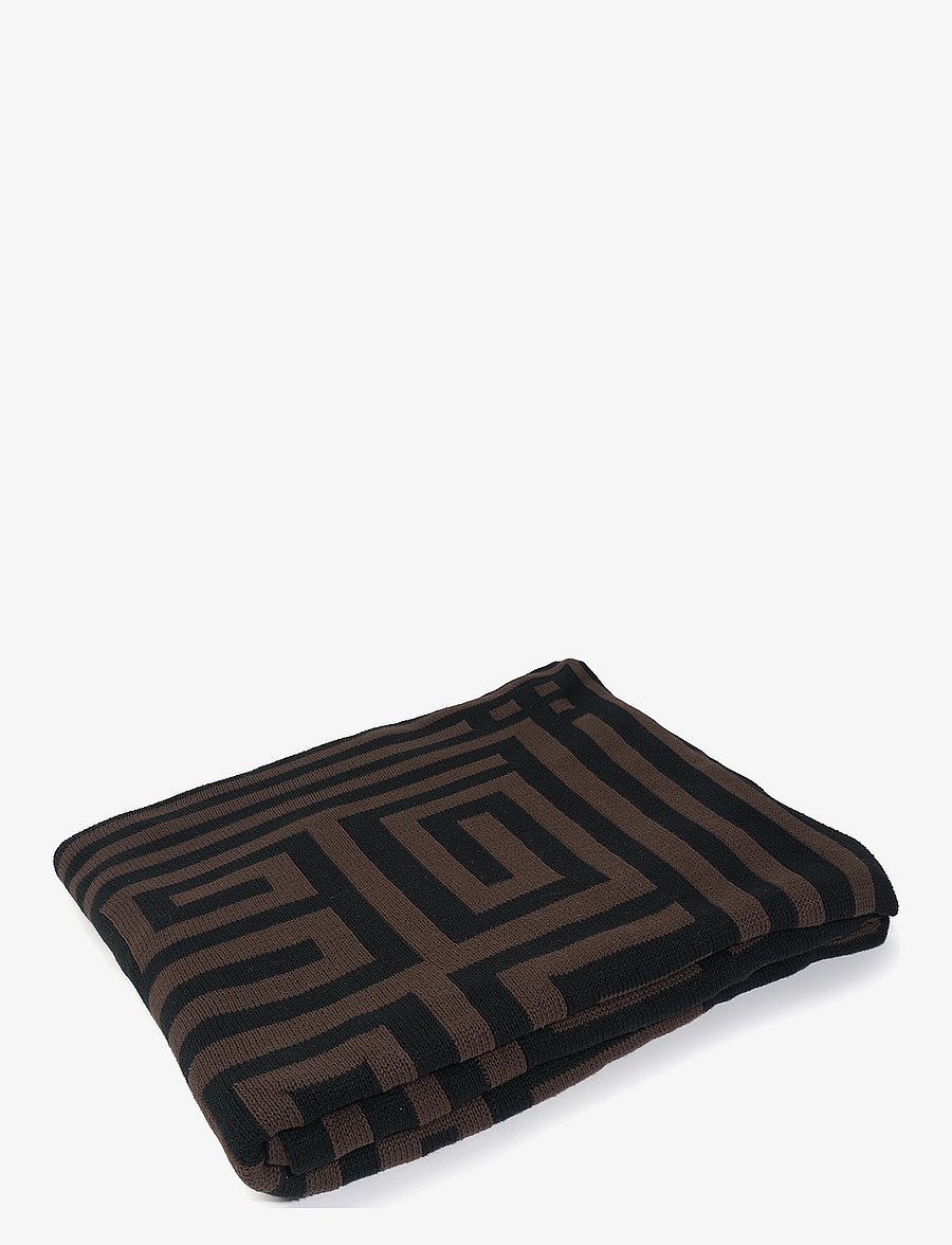 Ceannis - Knitted Throw 160x130cm - nach preis einkaufen - brown-black - 0