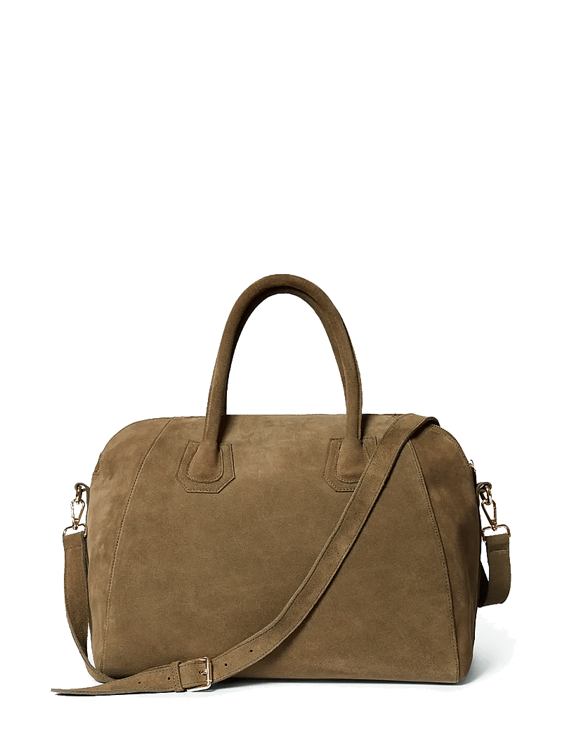 Ceannis - Suede Big Bowling Bag - særlige begivenheder - taupe - 1