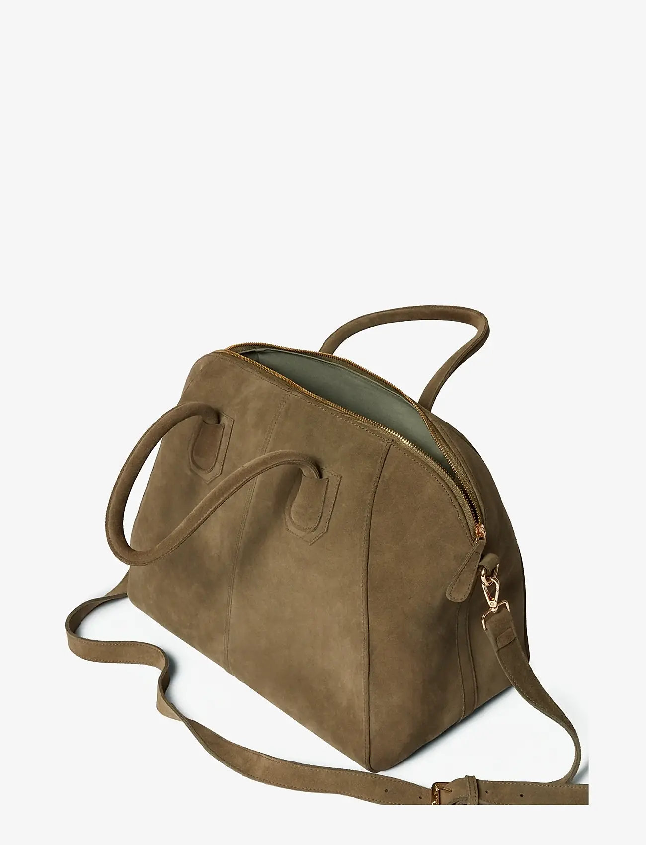 Ceannis - Suede Big Bowling Bag - særlige begivenheder - taupe - 2