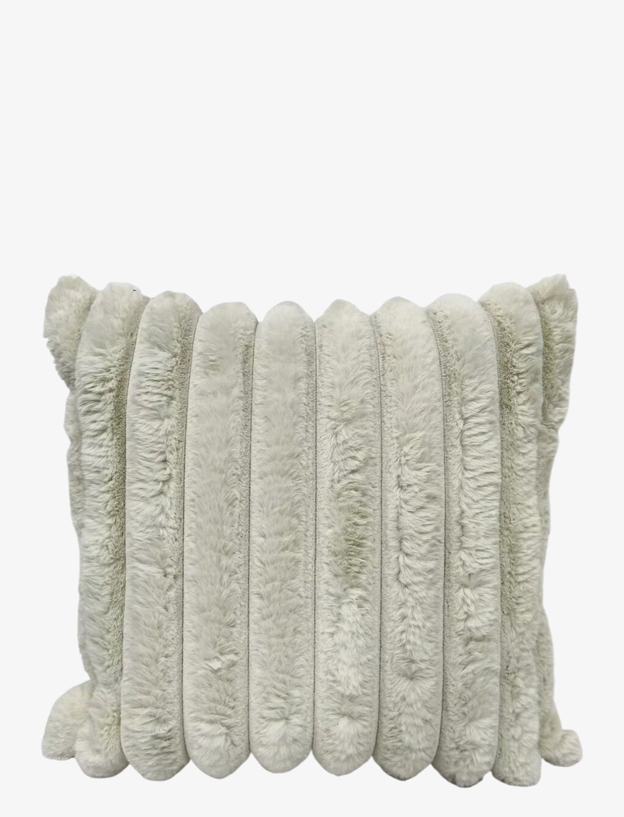 Ceannis C/c 50x50 Fake Fur Stripe Off White - Tekid ja padjad - OFF WHITE / cream