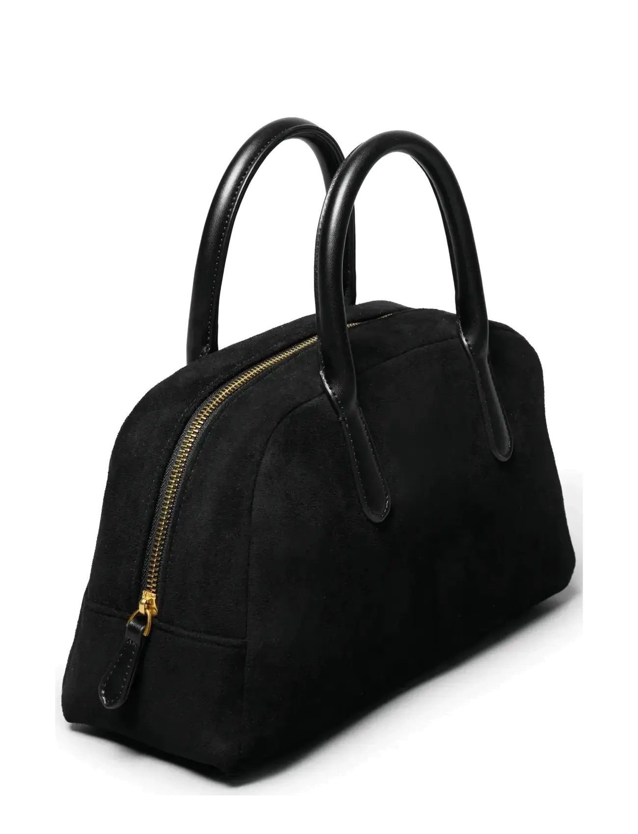 Ceannis - Fake Suede Bowling Bag / Black - födelsedagspresenter - black - 1