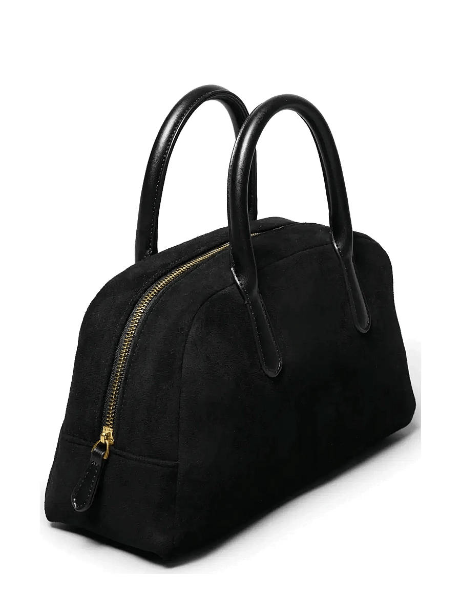 Ceannis - Fake Suede Bowling Bag / Black - besondere anlässe - black - 1