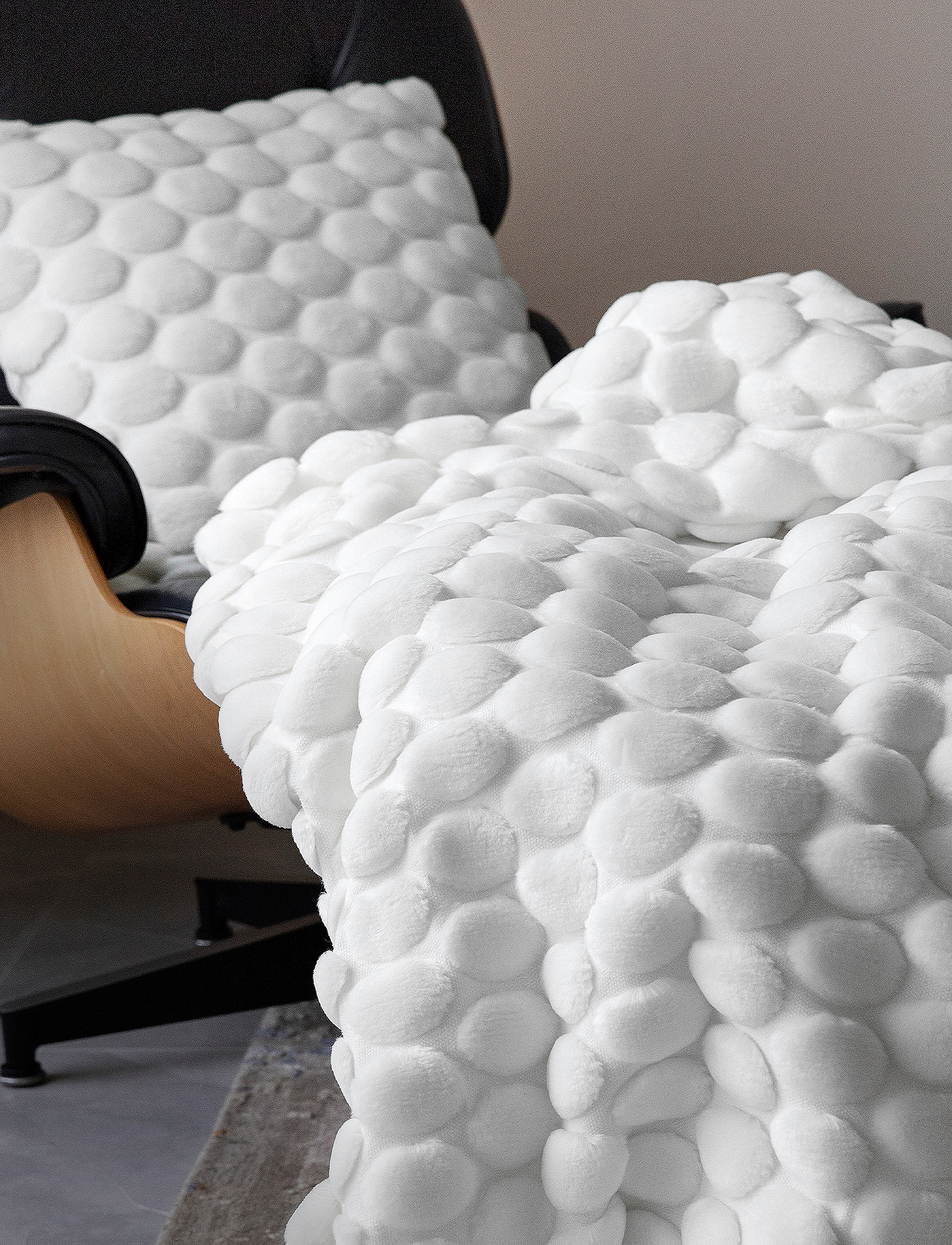 Ceannis Egg Throw 130X170Cm, 170X130 cm, Cushions & Blankets, Weiß - Blankets Throws, Homeware