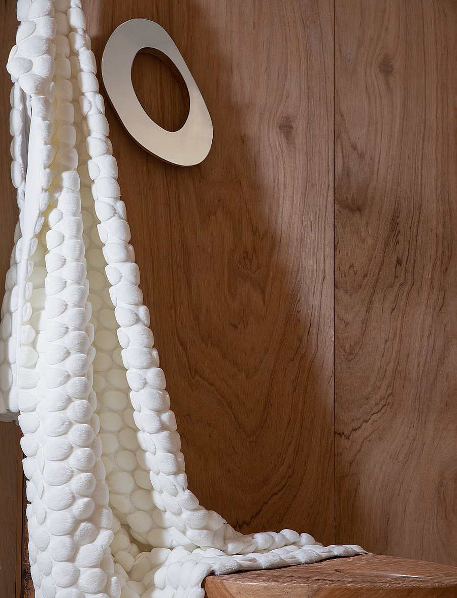 Ceannis - Egg Throw 130x170cm - decken - white - 2