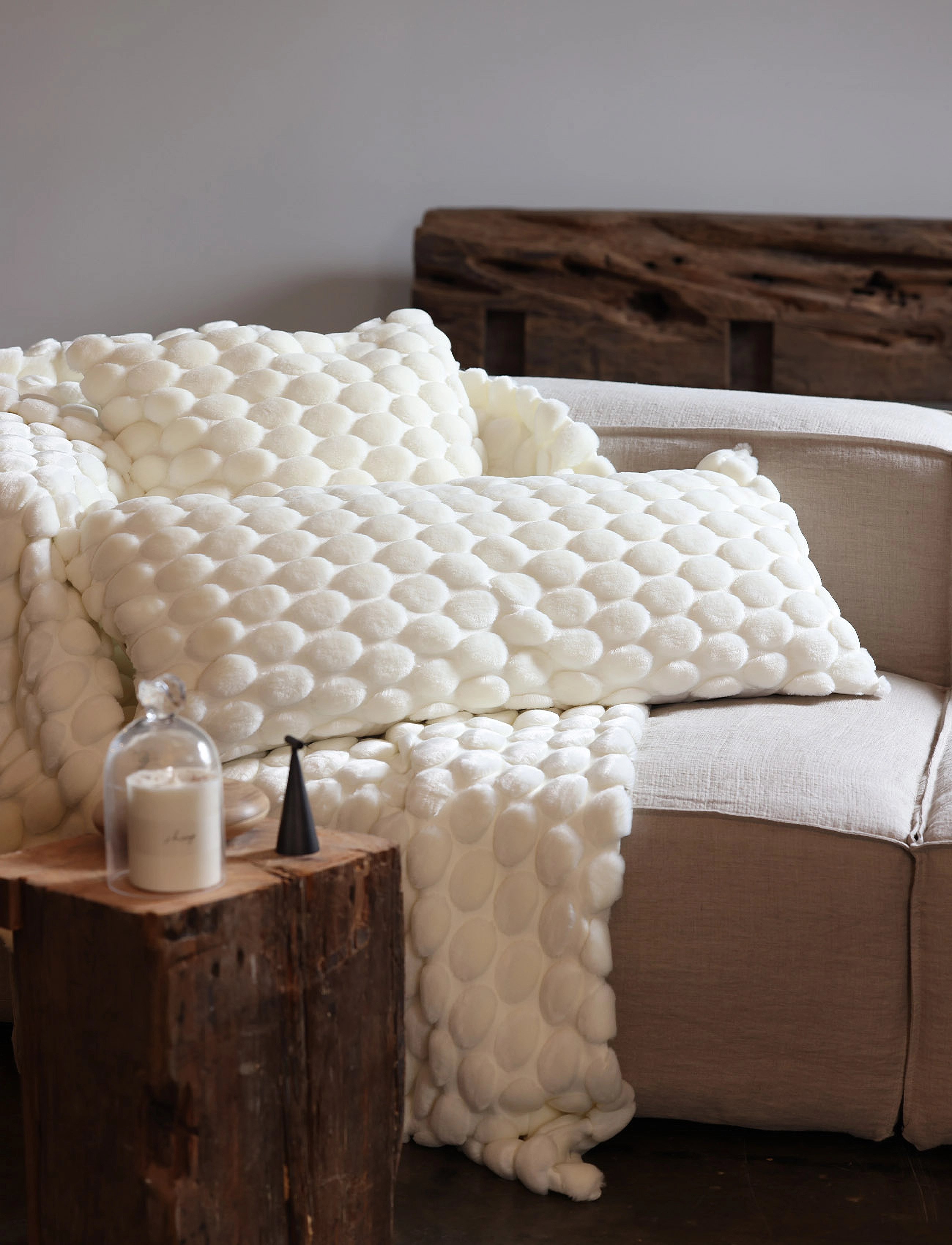 Ceannis Egg C/C 40X90Cm Off White, 40X90 cm, Cushions & Blankets, Weiß - Cushion Covers, Homeware
