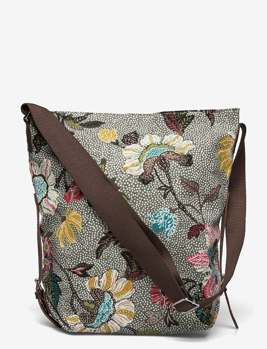 Ceannis - Shoulder Bag Flower Linen Color: Grey - besondere anlässe - grey - 0