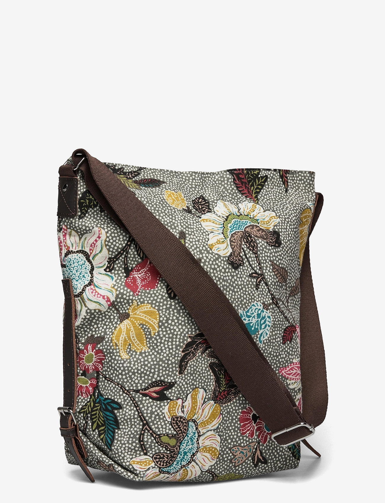 Ceannis - Shoulder Bag Flower Linen Color: Grey - grey - 2