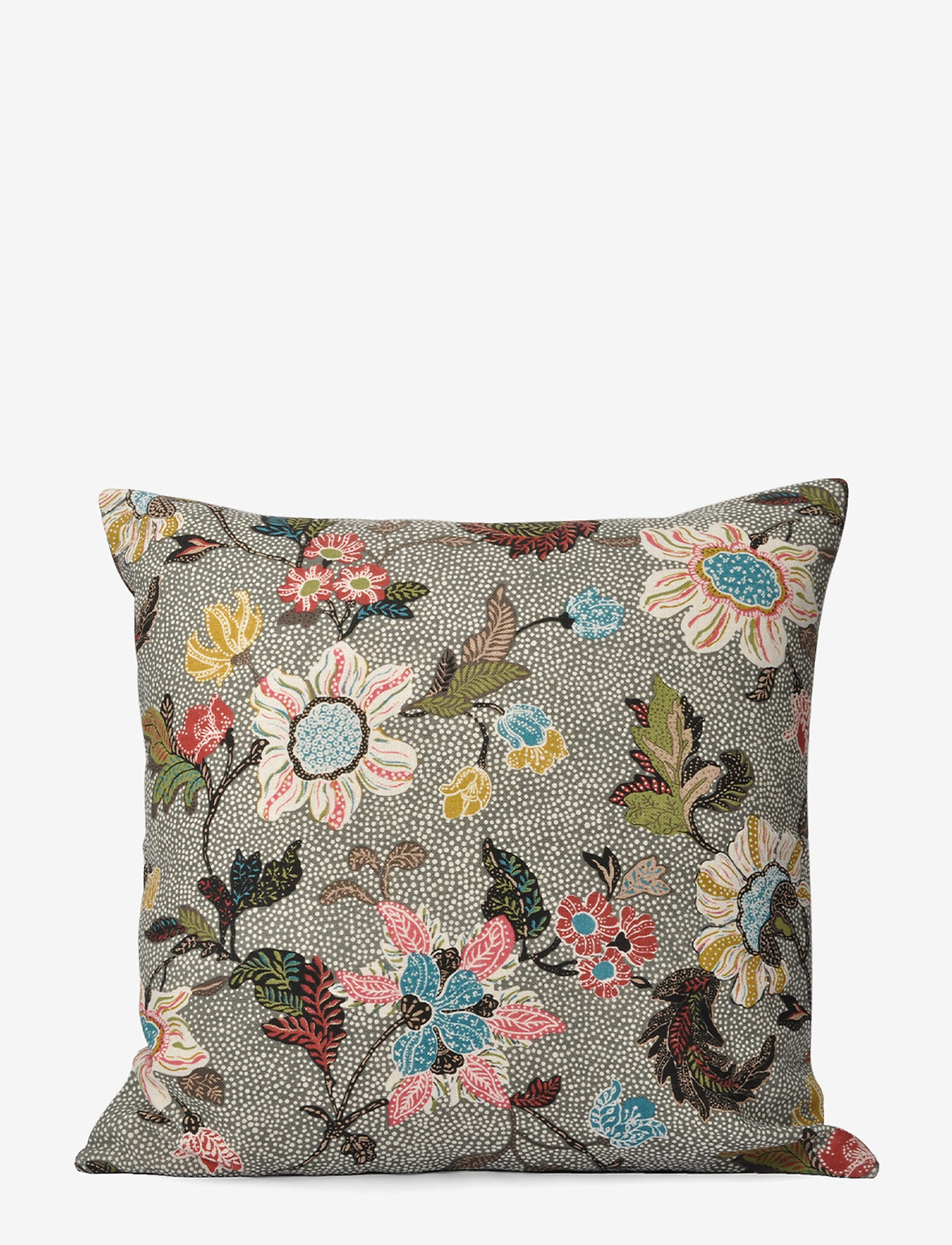 Ceannis - Cushion Cover Flower Linen, 50x50cm - kuddfodral - grey - 0