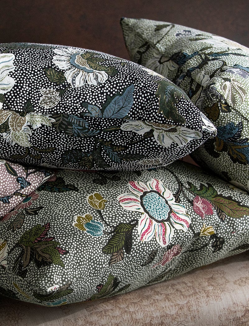 Ceannis - Cushion Cover Flower Linen, 50x50cm - kuddfodral - grey - 2