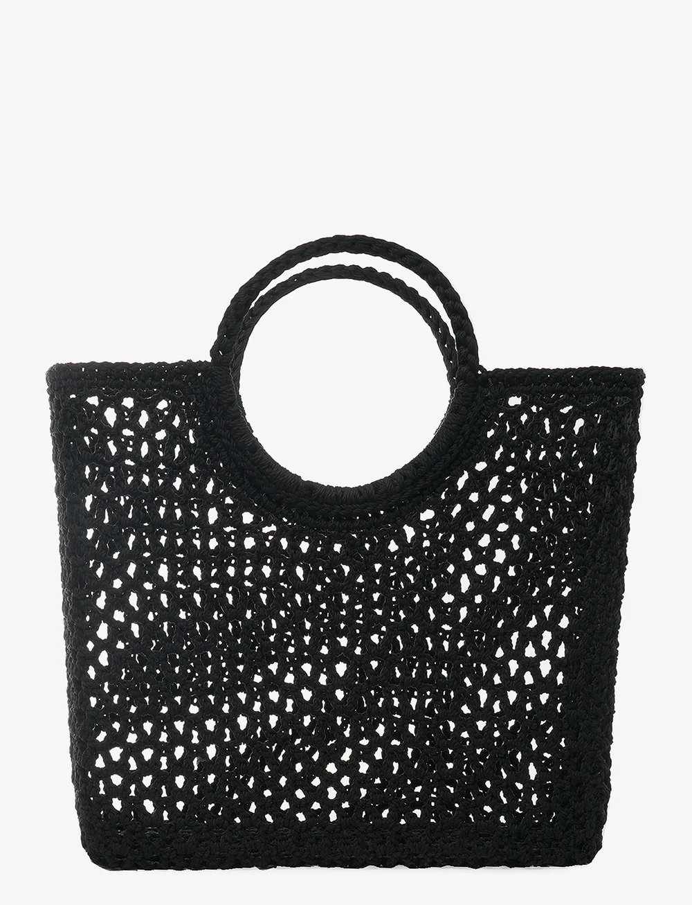 Ceannis - Round Handle Basket Black - shoppers - black - 1