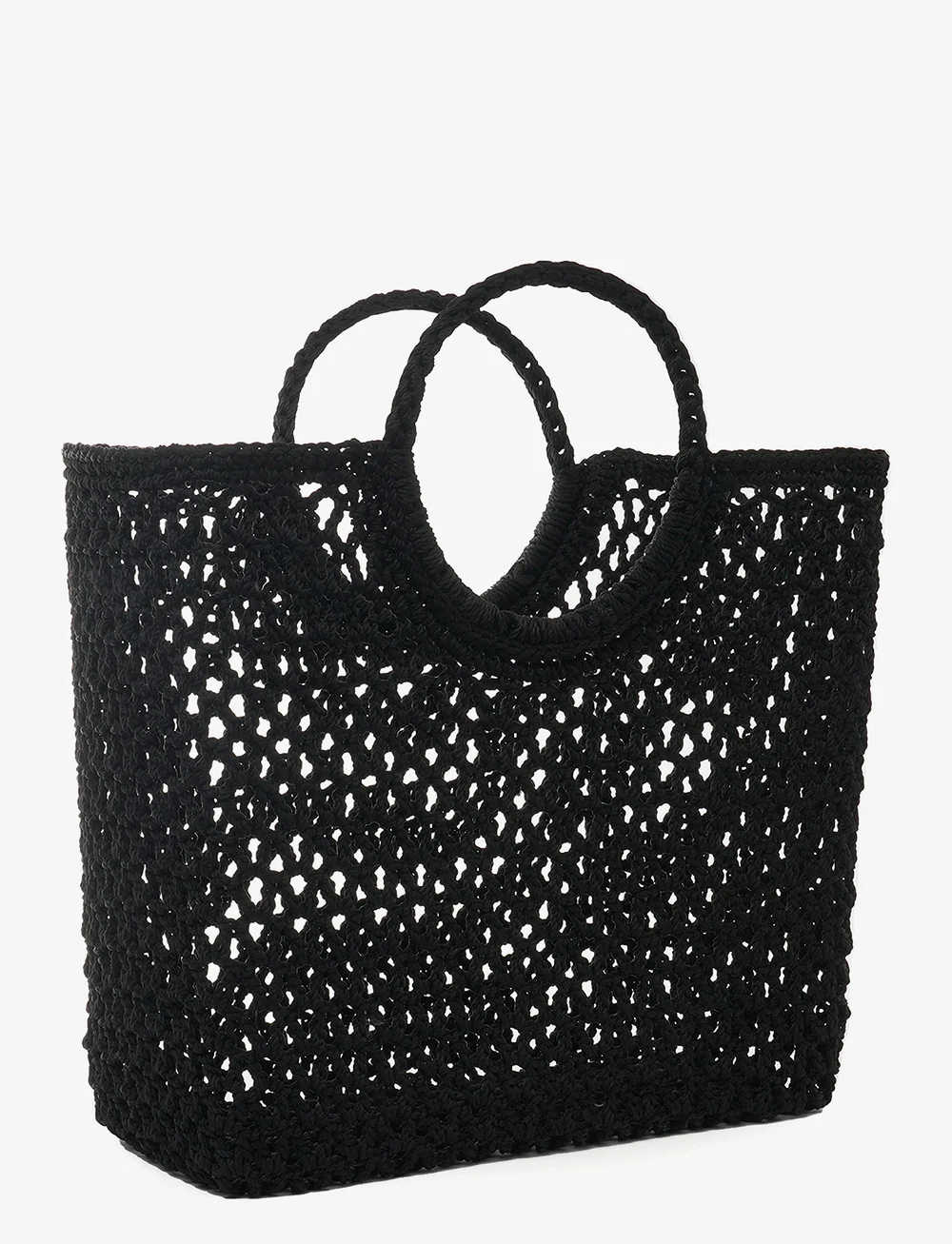 Ceannis - Round Handle Basket Black - shoppers - black - 3