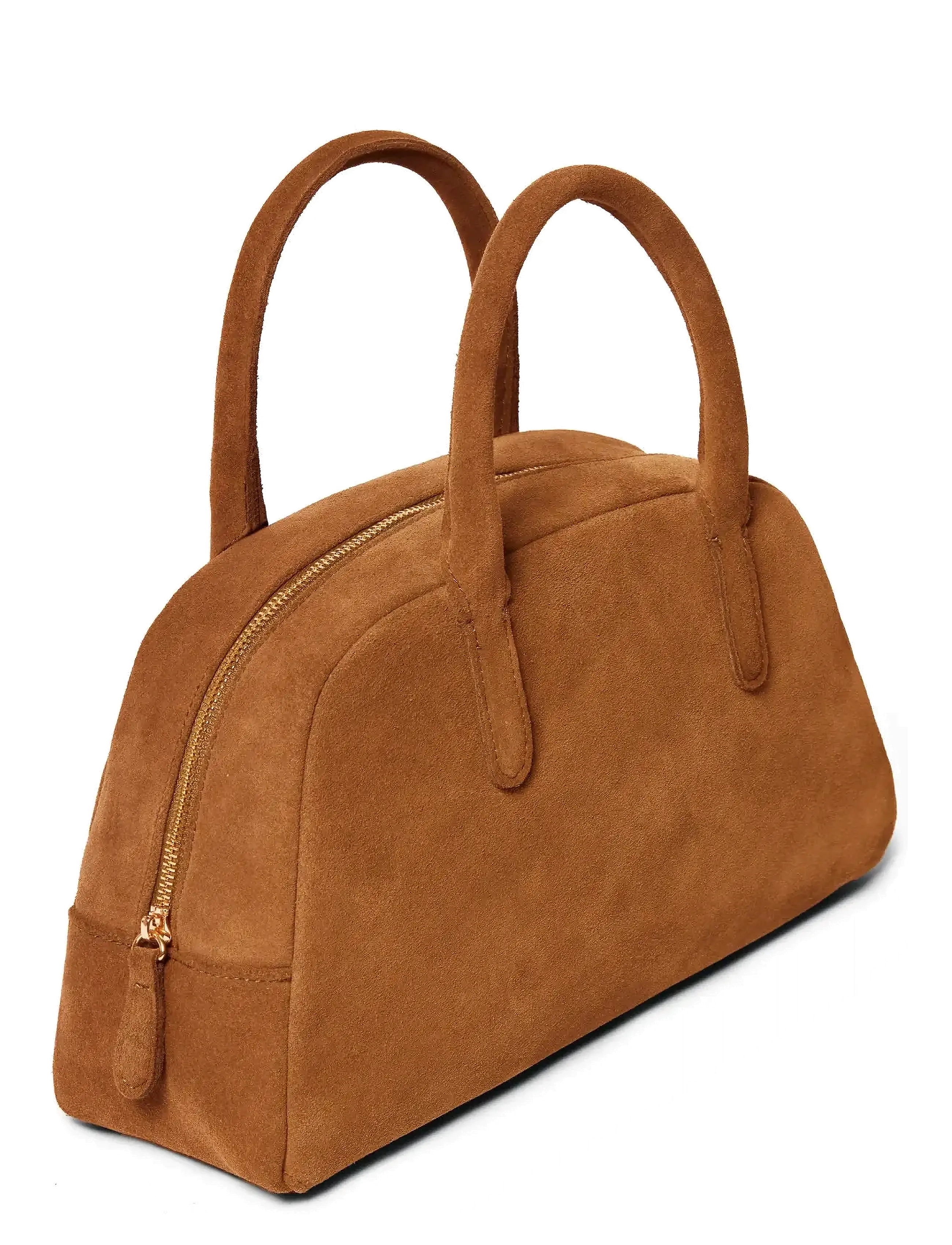 Ceannis - Fake Suede Bowling Bag - special occasions - cognac - 2