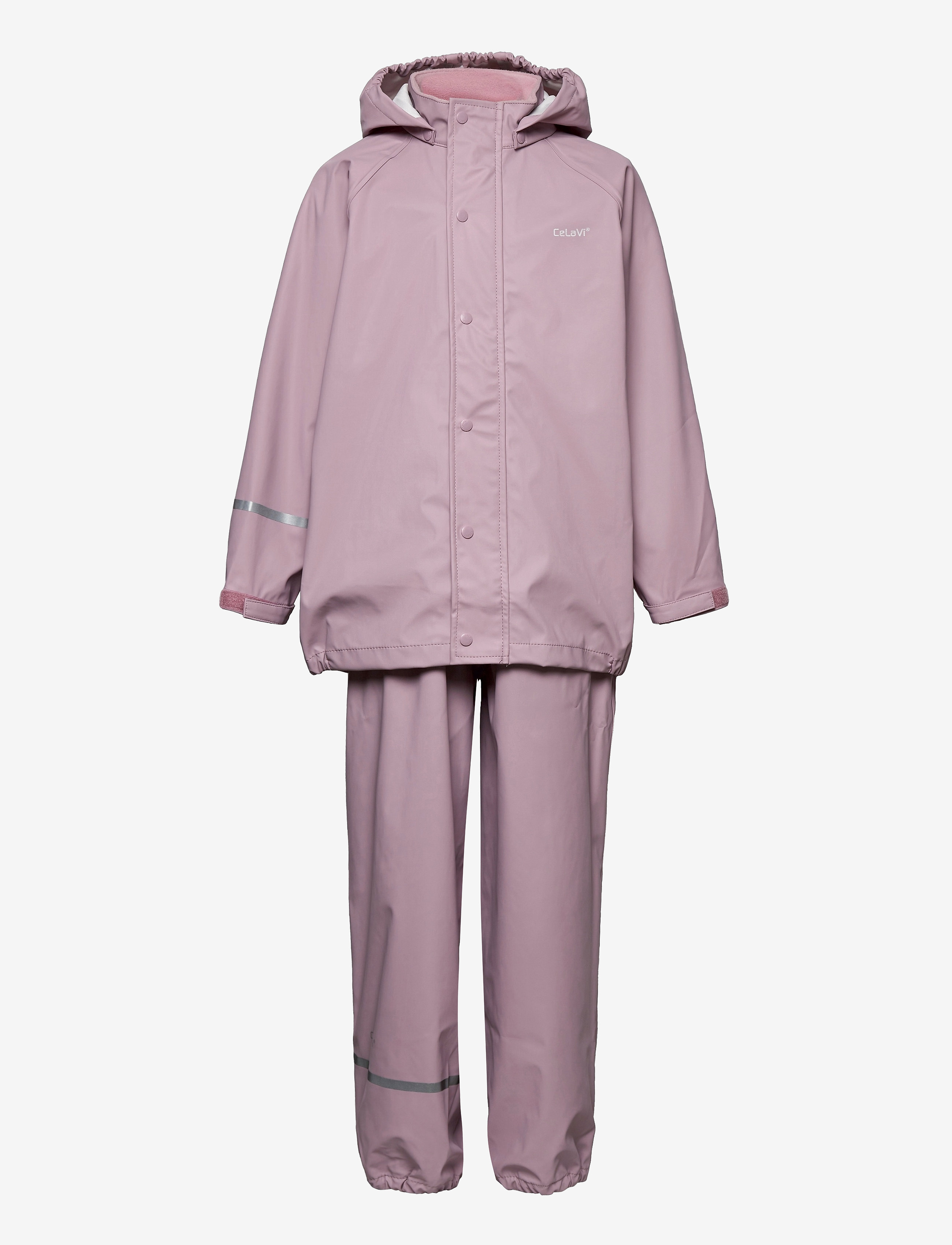 CeLaVi Basic rainwear set -solid PU - Regenkleidung - MAUVE SHADOW / pink/rose