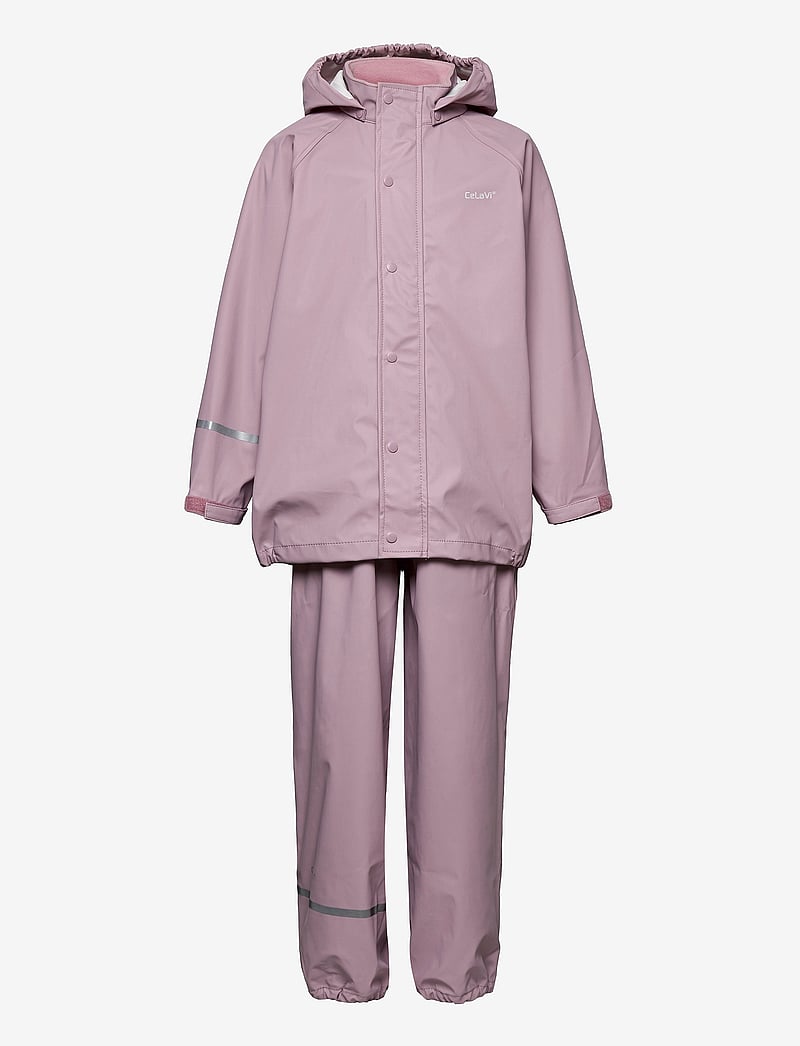 CeLaVi - Basci rainwear set, solid - vihmakomplektid - mauve shadow - 0