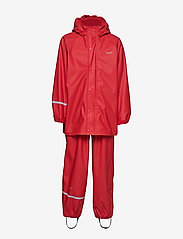CeLaVi - Basic rainwear set -solid PU - regnsæt - red - 1