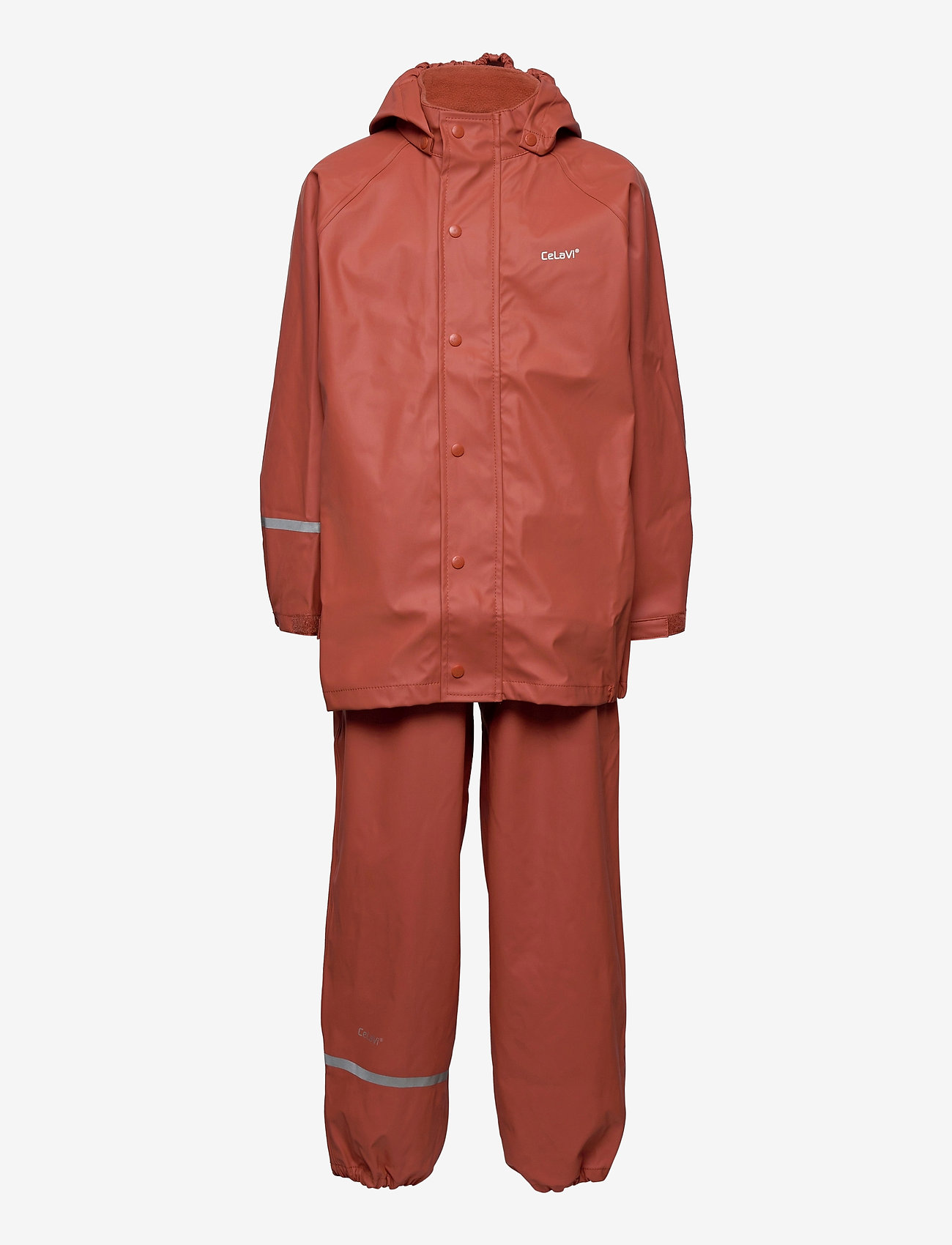 CeLaVi - Basic rainwear set -solid PU - overtøj - redwood - 0