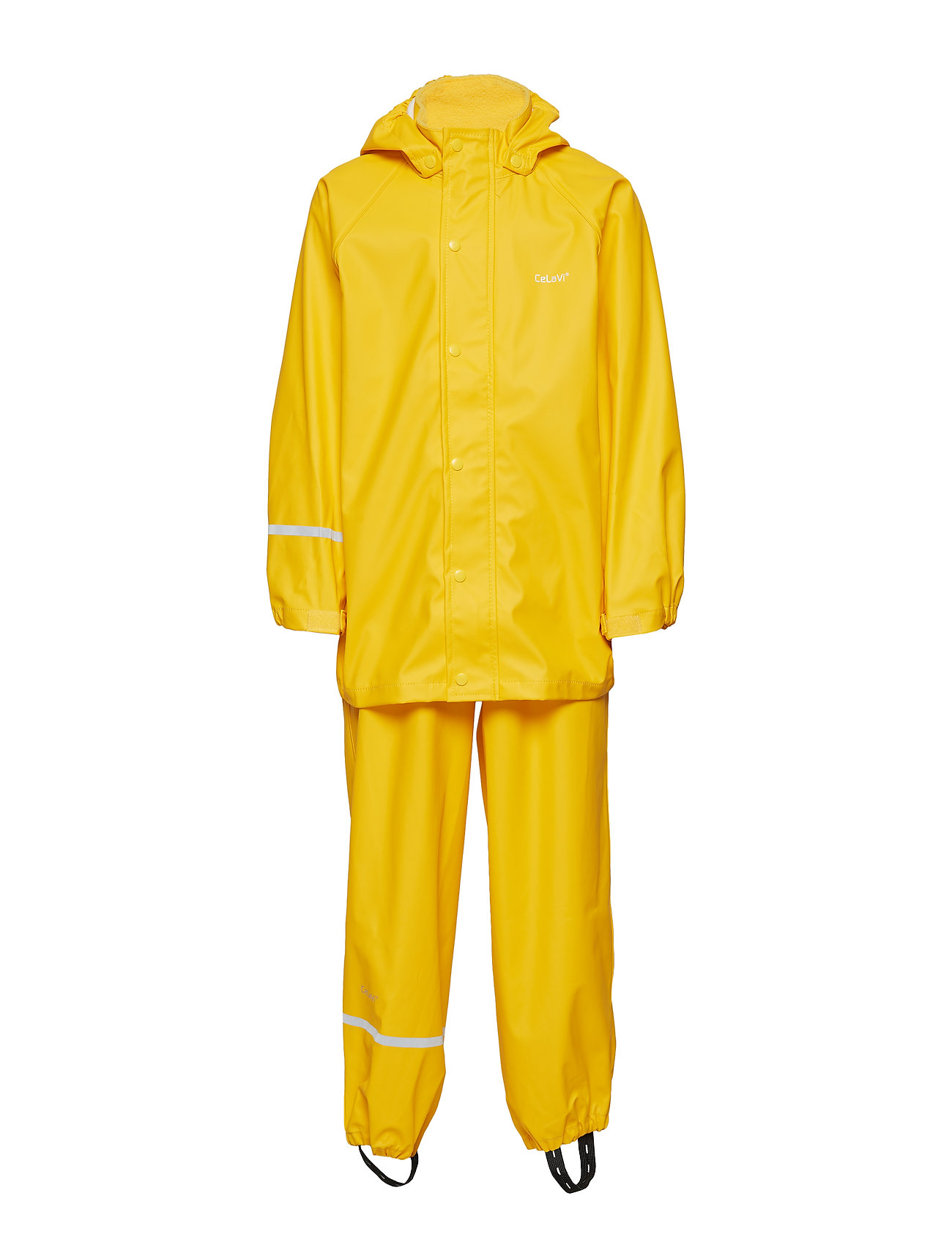 CeLaVi - Basic rainwear set -solid PU - laveste priser - yellow - 0